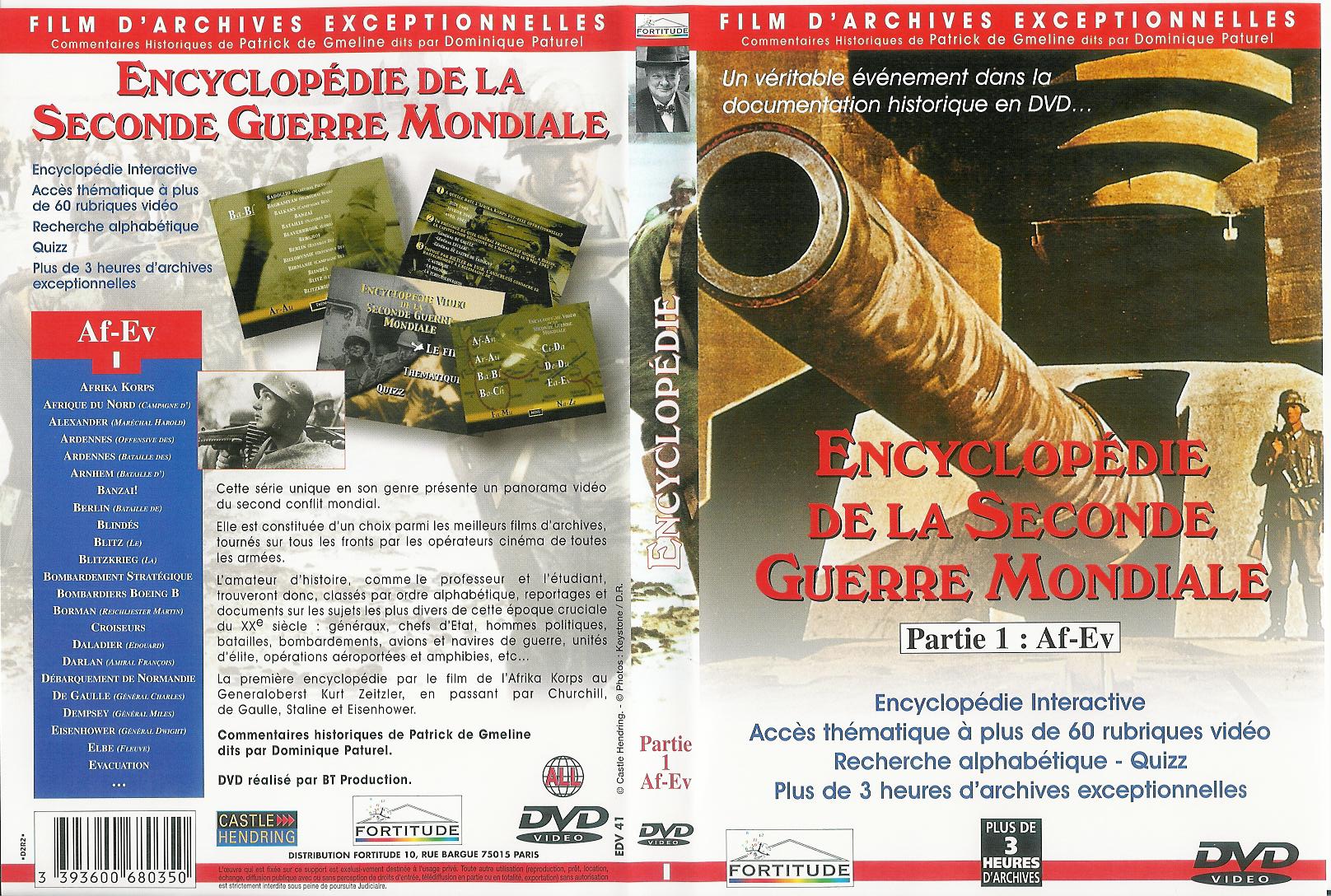 Jaquette DVD Encyclopedie de la seconde guerre mondiale dvd 1