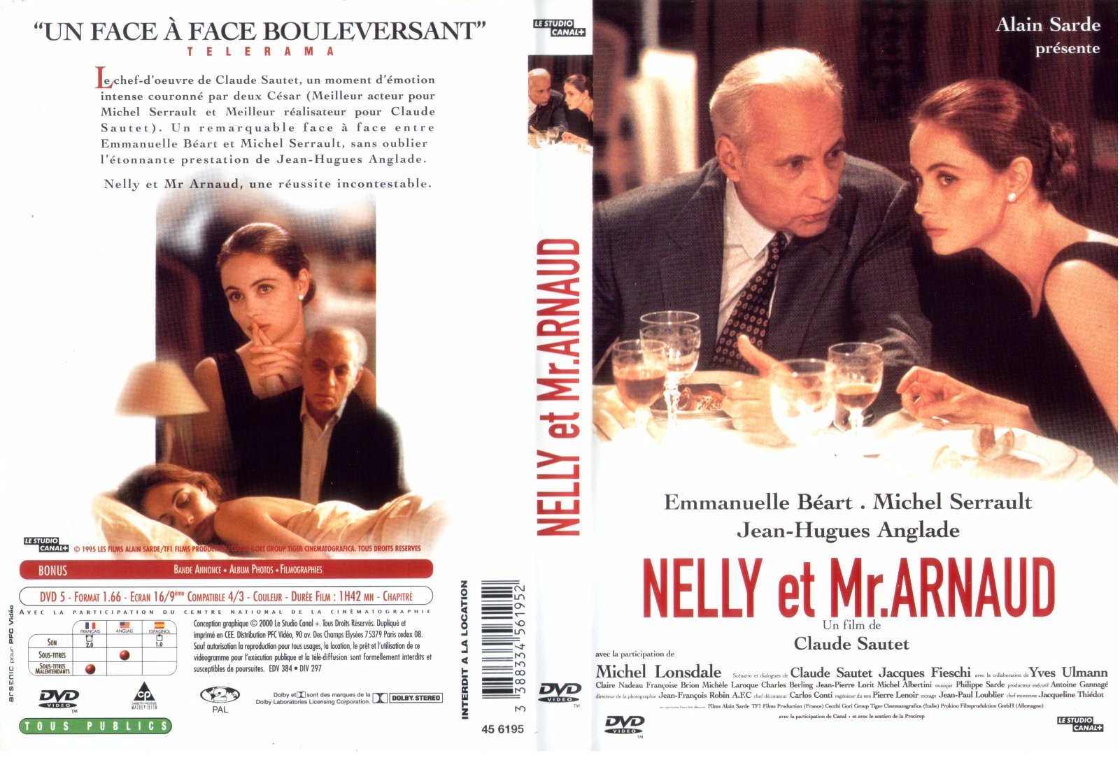 Jaquette DVD Nelly et Mr Arnaud