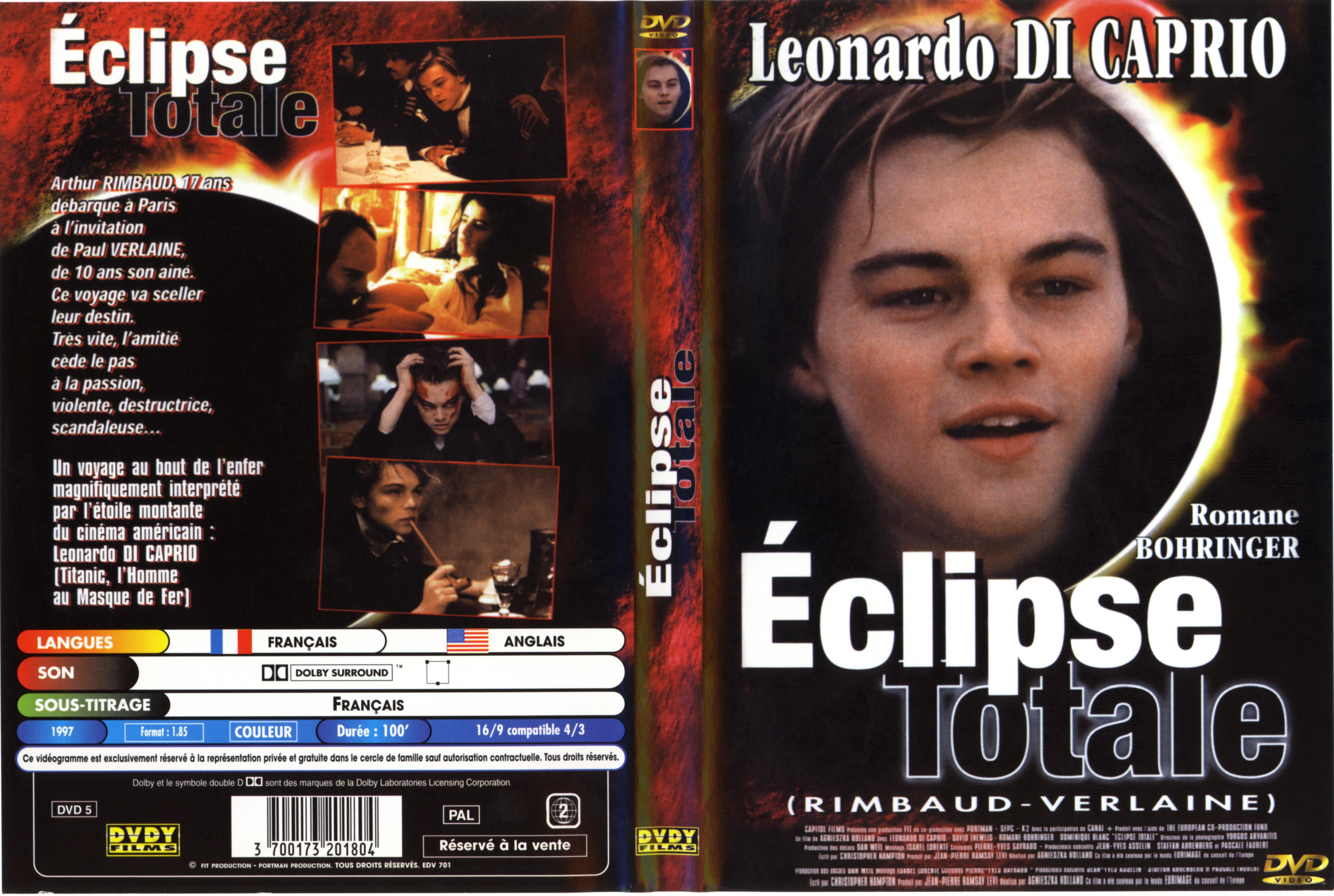 Jaquette DVD de Eclipse totale Cinéma Passion