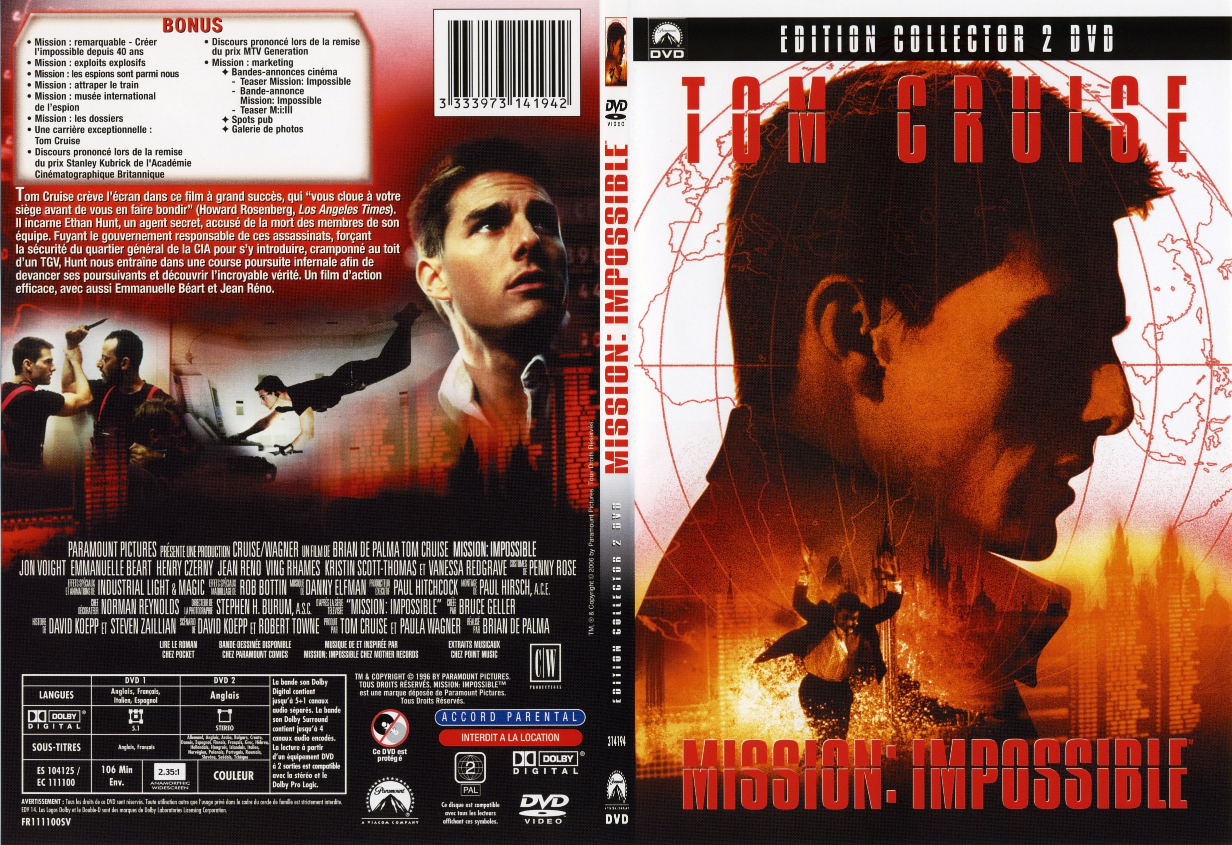 Jaquette DVD Mission impossible - SLIM