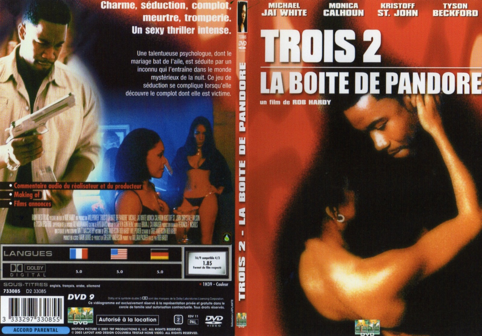 Jaquette DVD Trois 2 La boite de pandore - SLIM