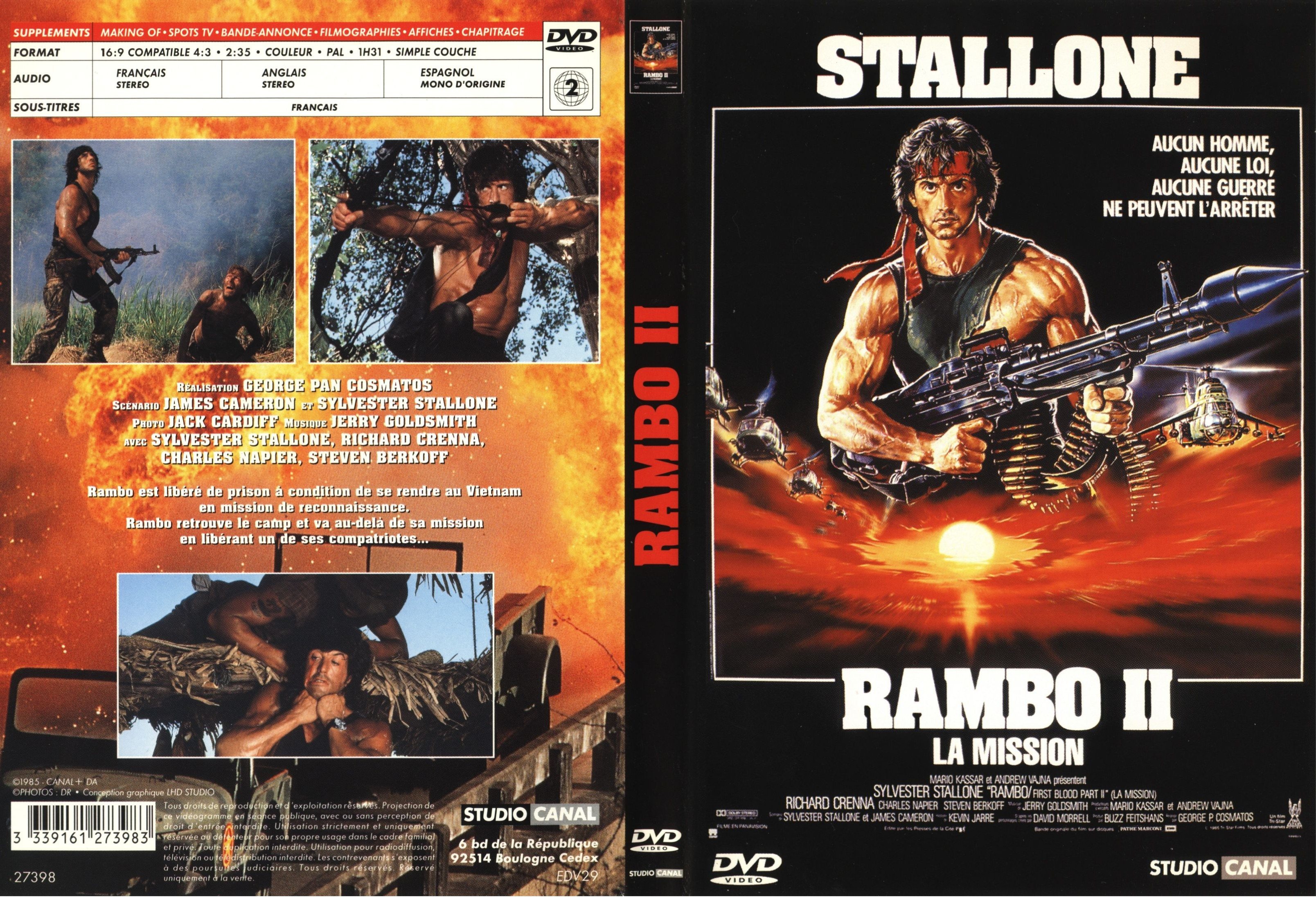 Jaquette DVD Rambo 2