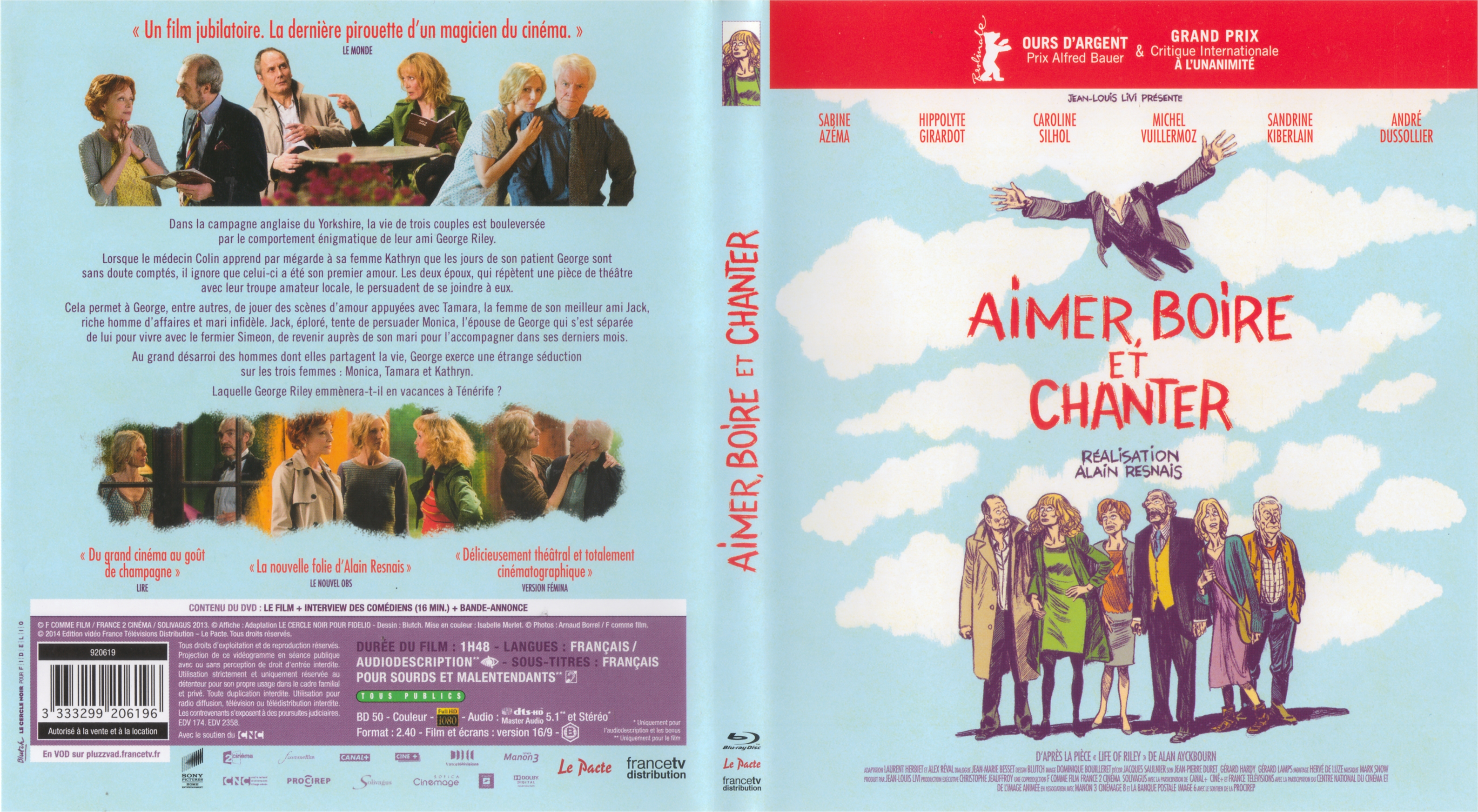 Jaquette DVD Aimer, boire et chanter (BLU-RAY)