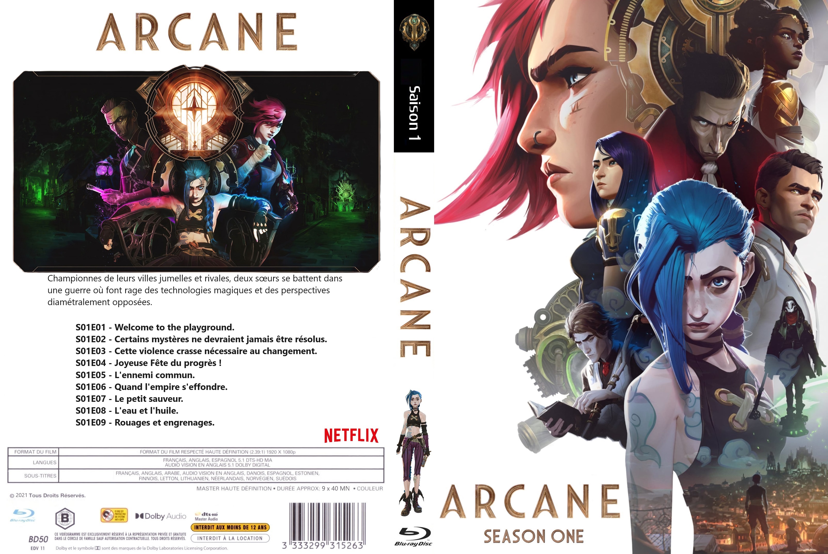 Jaquette DVD Arcane saison 1 custom