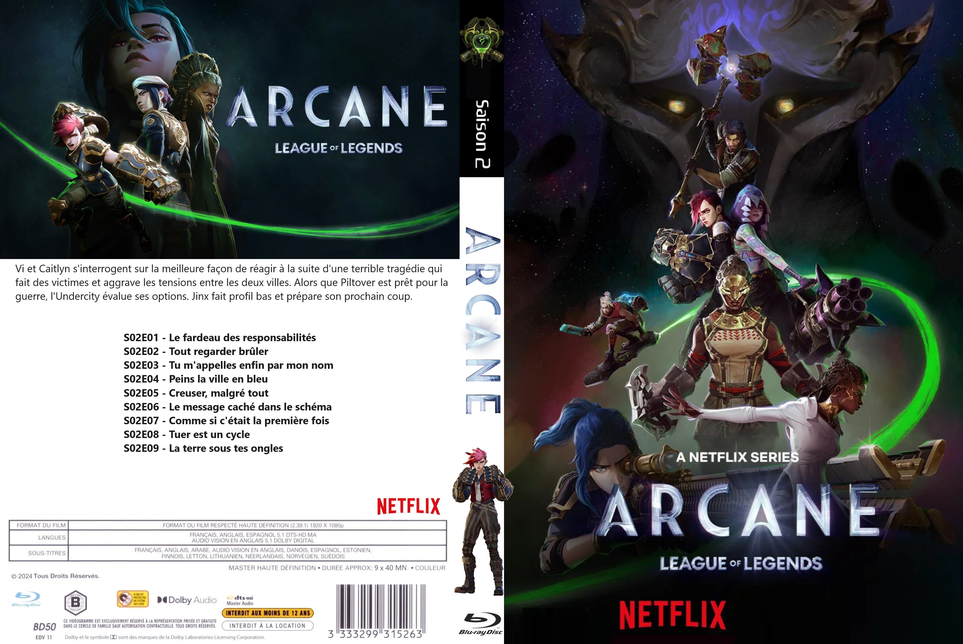 Jaquette DVD Arcane saison 2 custom