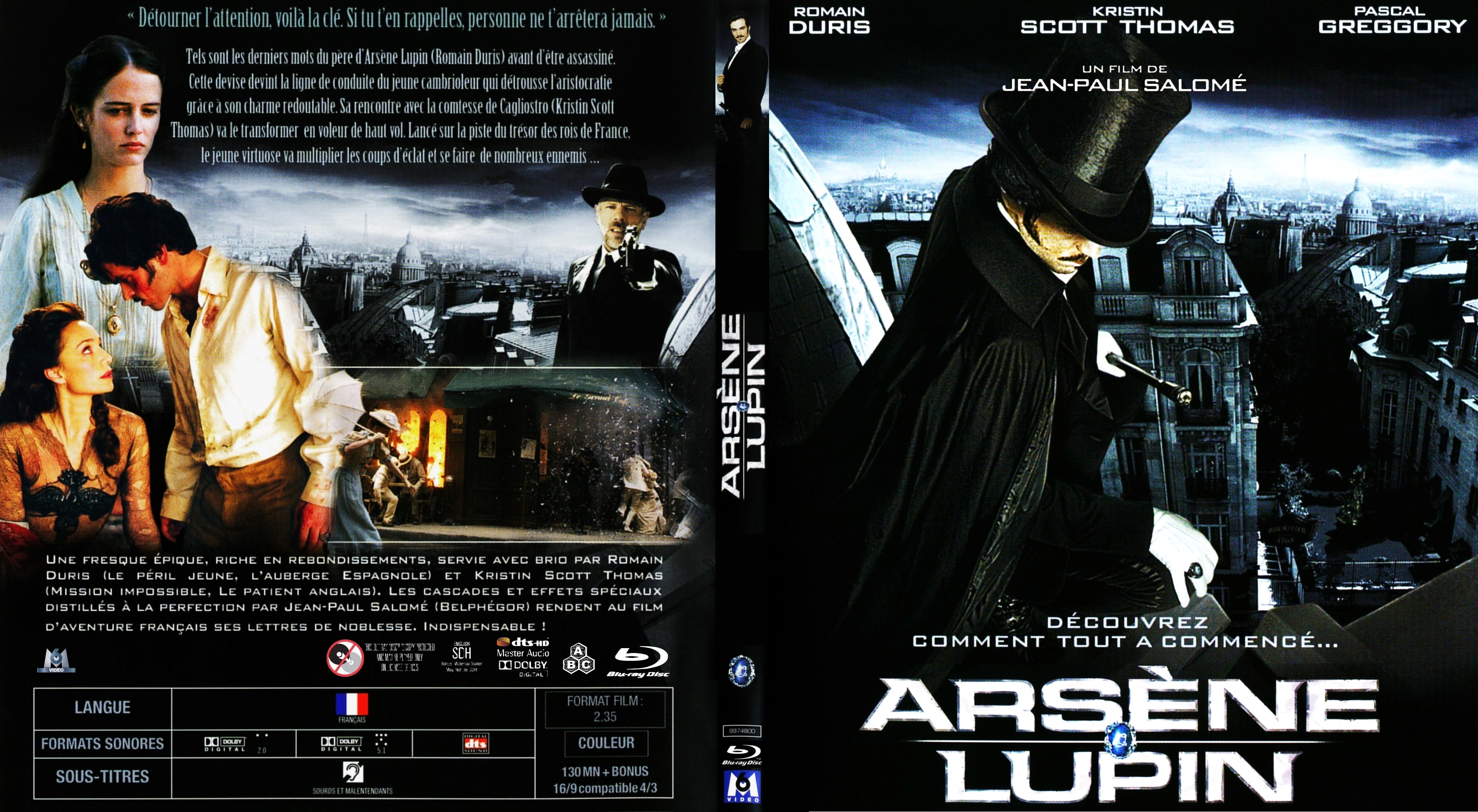 Jaquette DVD Arsne Lupin custom (BLU-RAY)