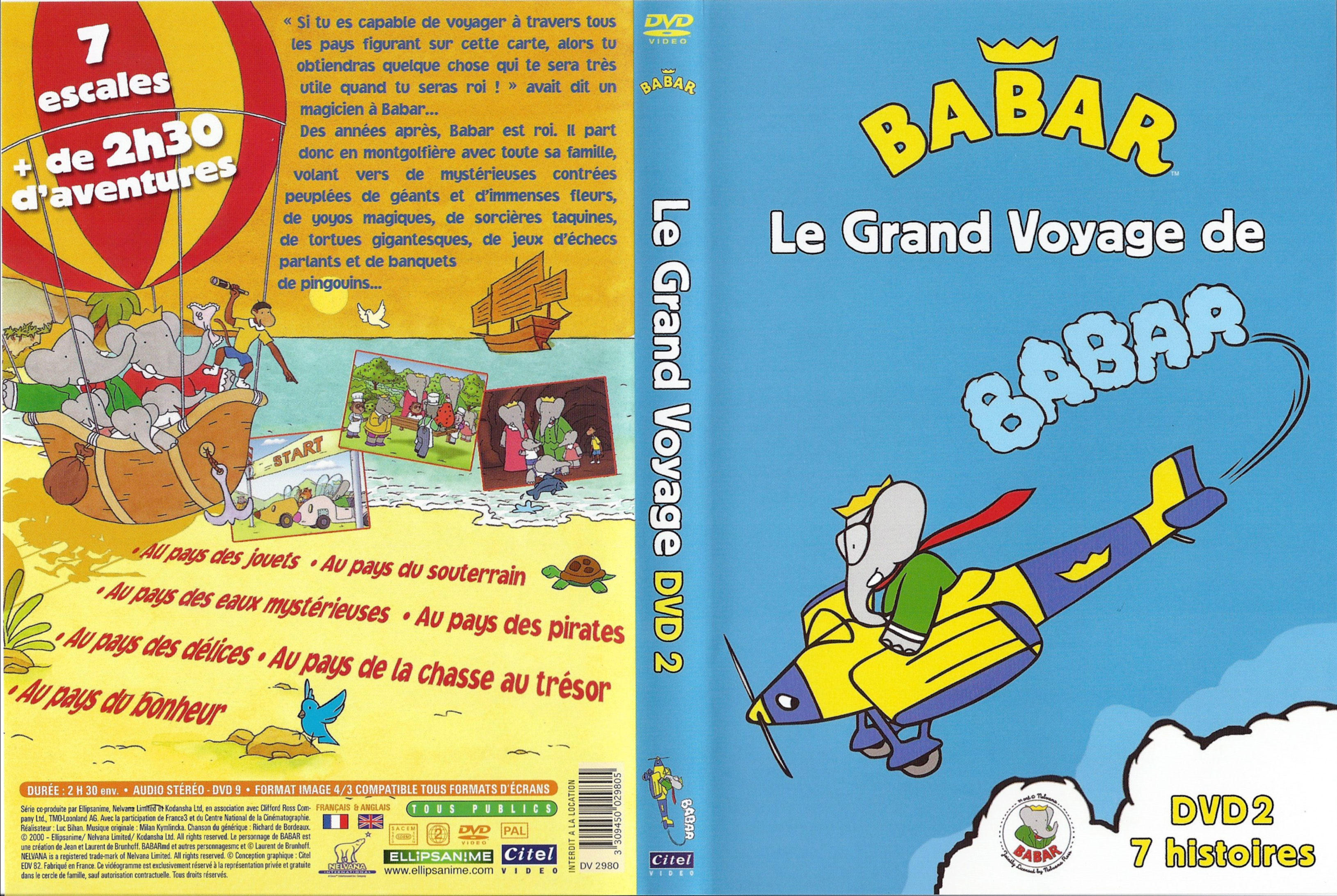 Jaquette DVD Babar le grand voyage de Babar