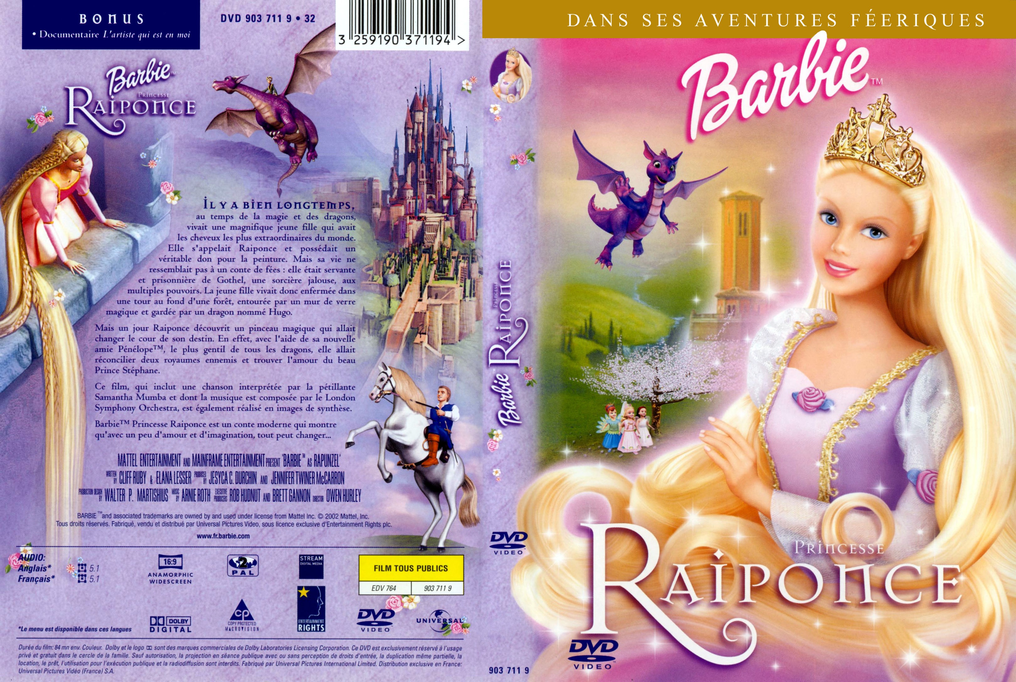 Barbie, princesse Raiponce en VOD et en téléchargement sur CANAL+