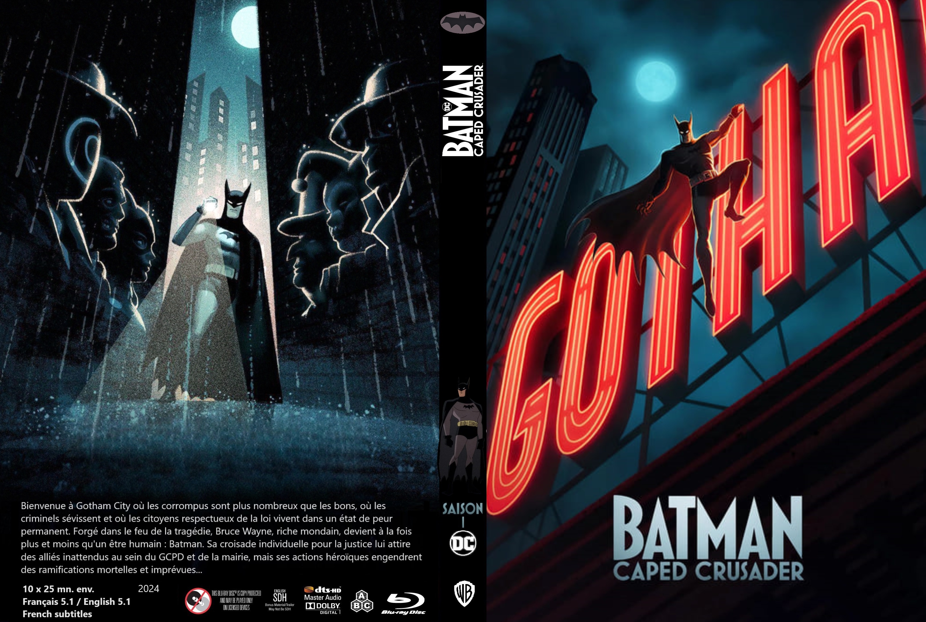 Jaquette DVD Batman Caped Crusader saison 1 custom