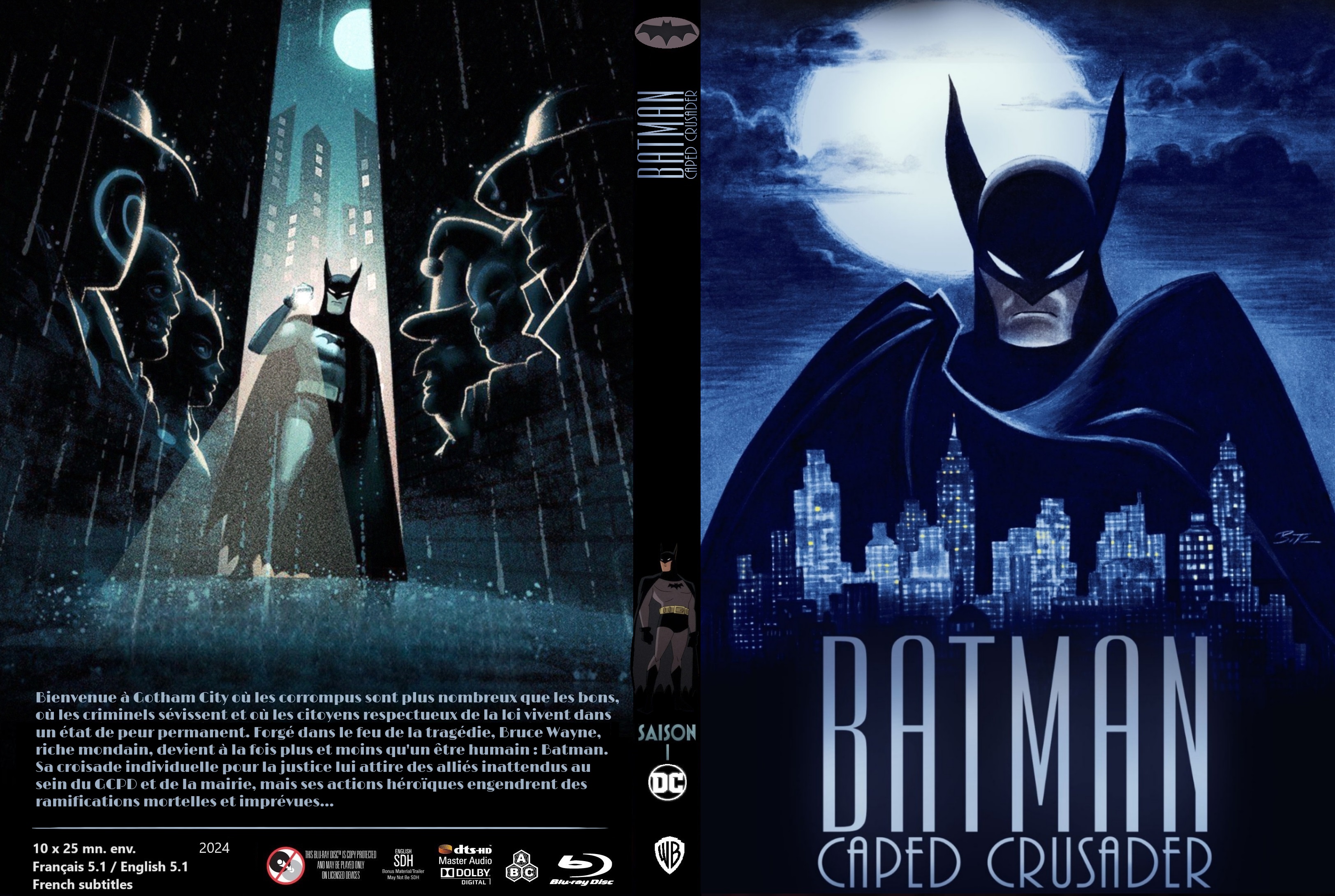 Jaquette DVD Batman Caped Crusader saison 1 custom v2