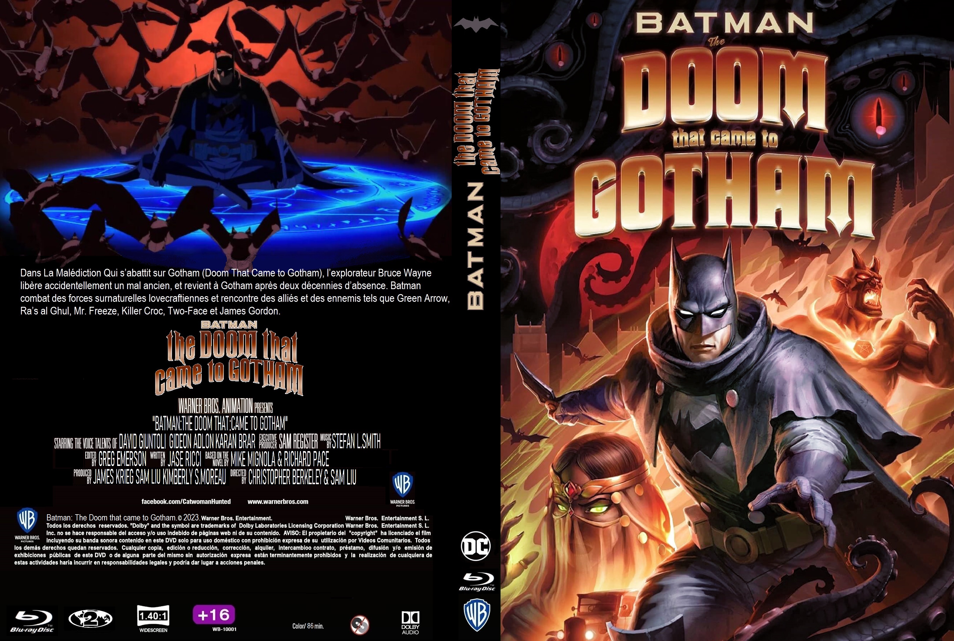 Jaquette DVD Batman The Doom That Came To Gotham custom