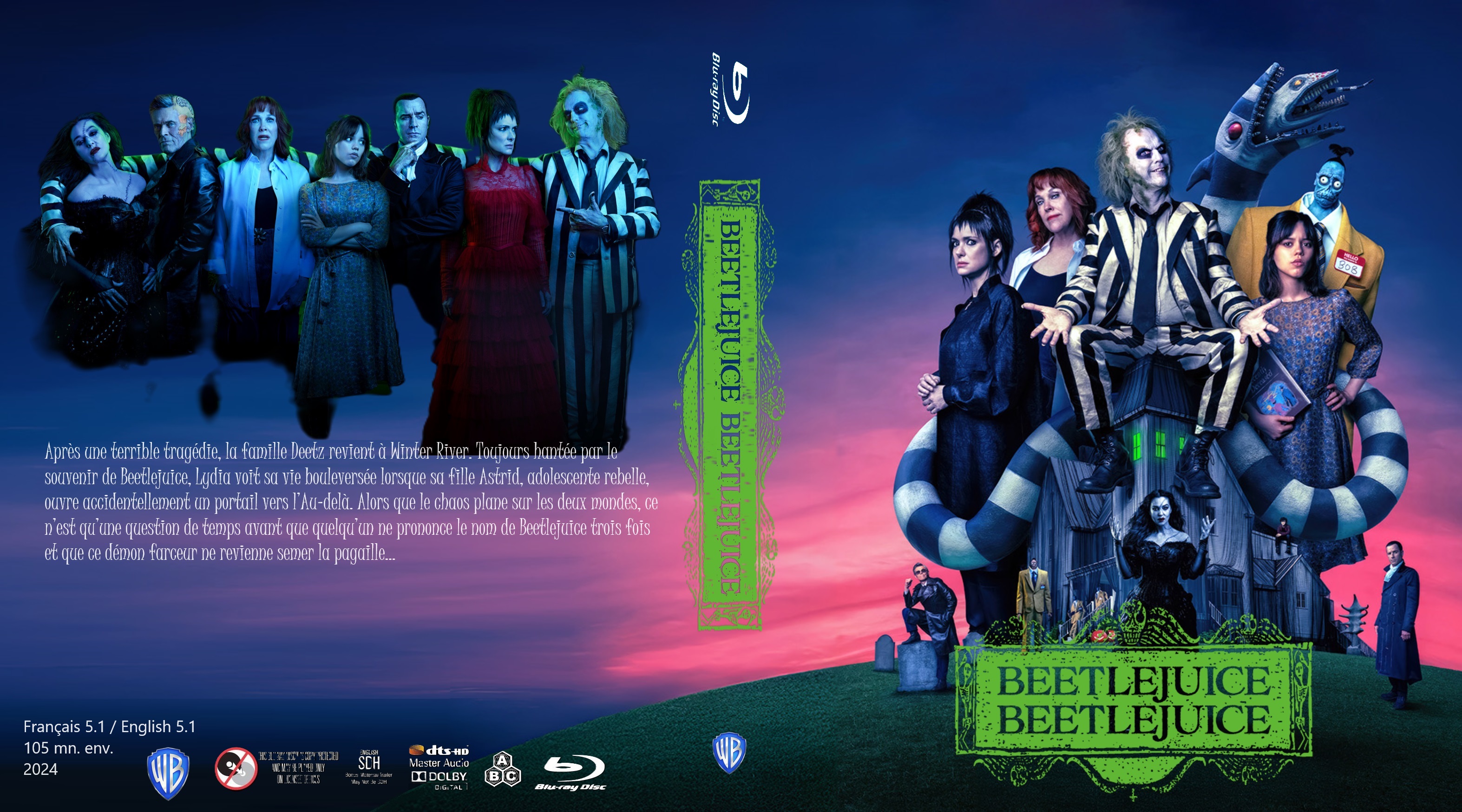 Jaquette DVD BeetleJuice Beetlejuice custom (BLU-RAY)