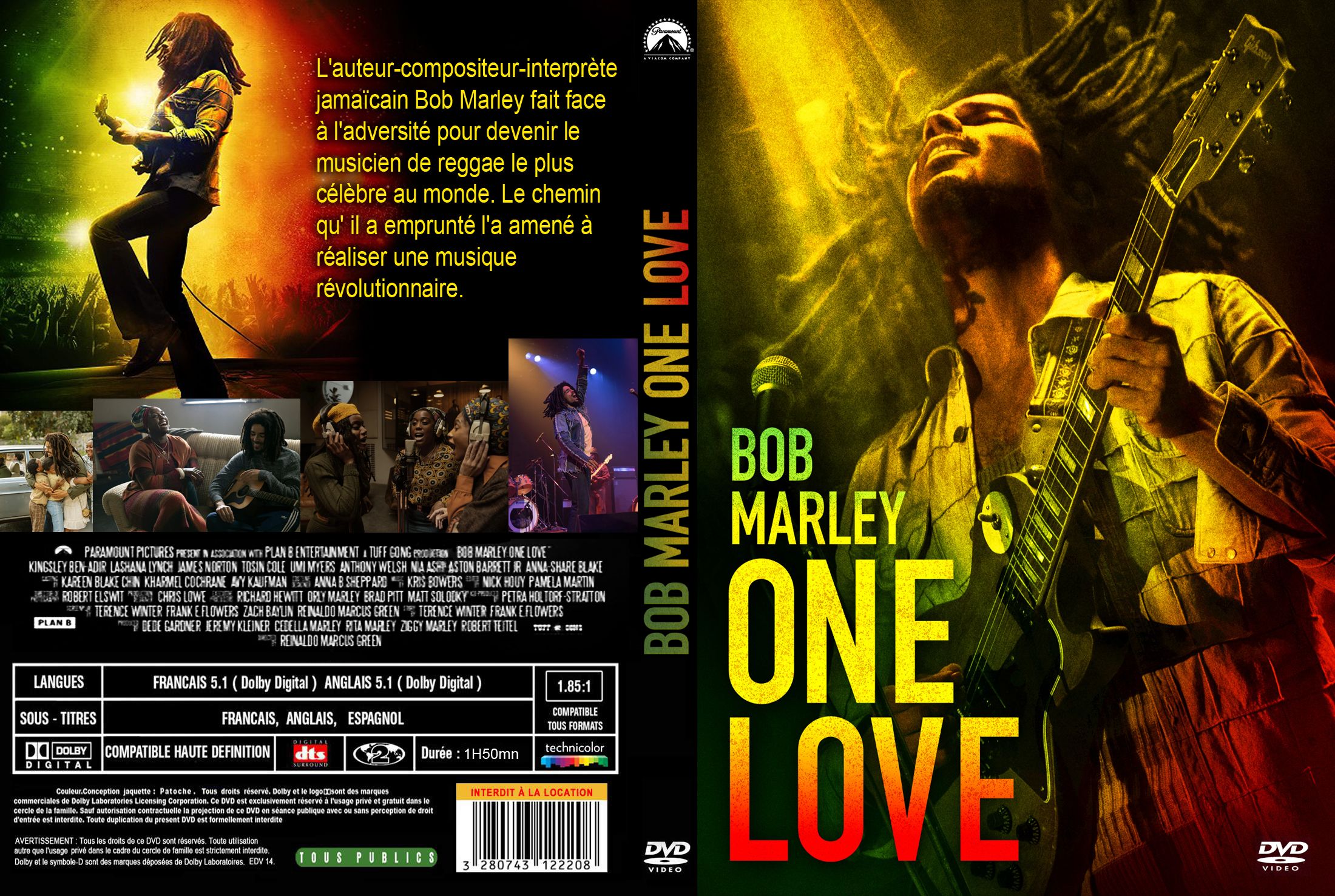 Jaquette DVD Bob Marley one love custom