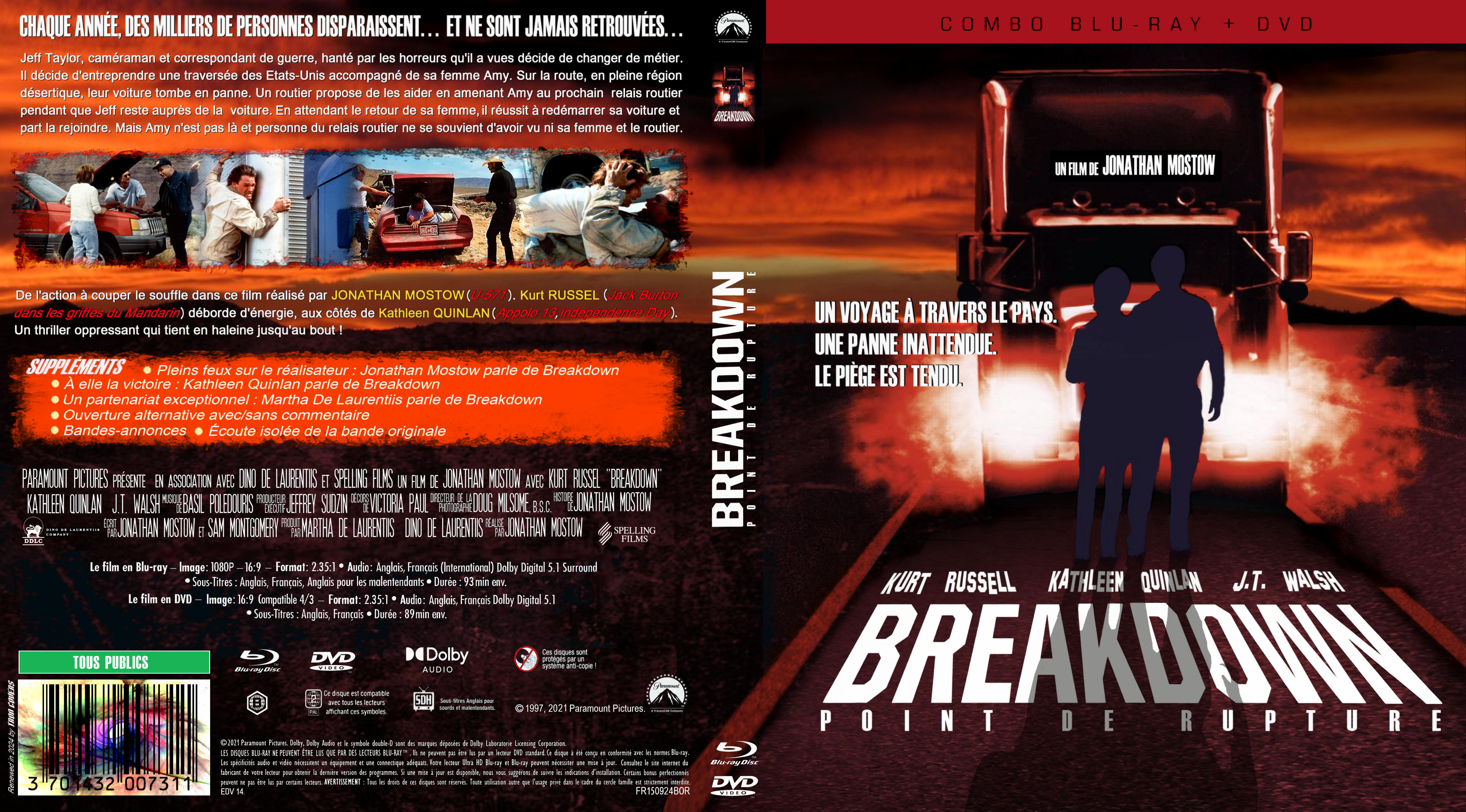 Jaquette DVD Breakdown (point de rupture) custom (BLU-RAY)