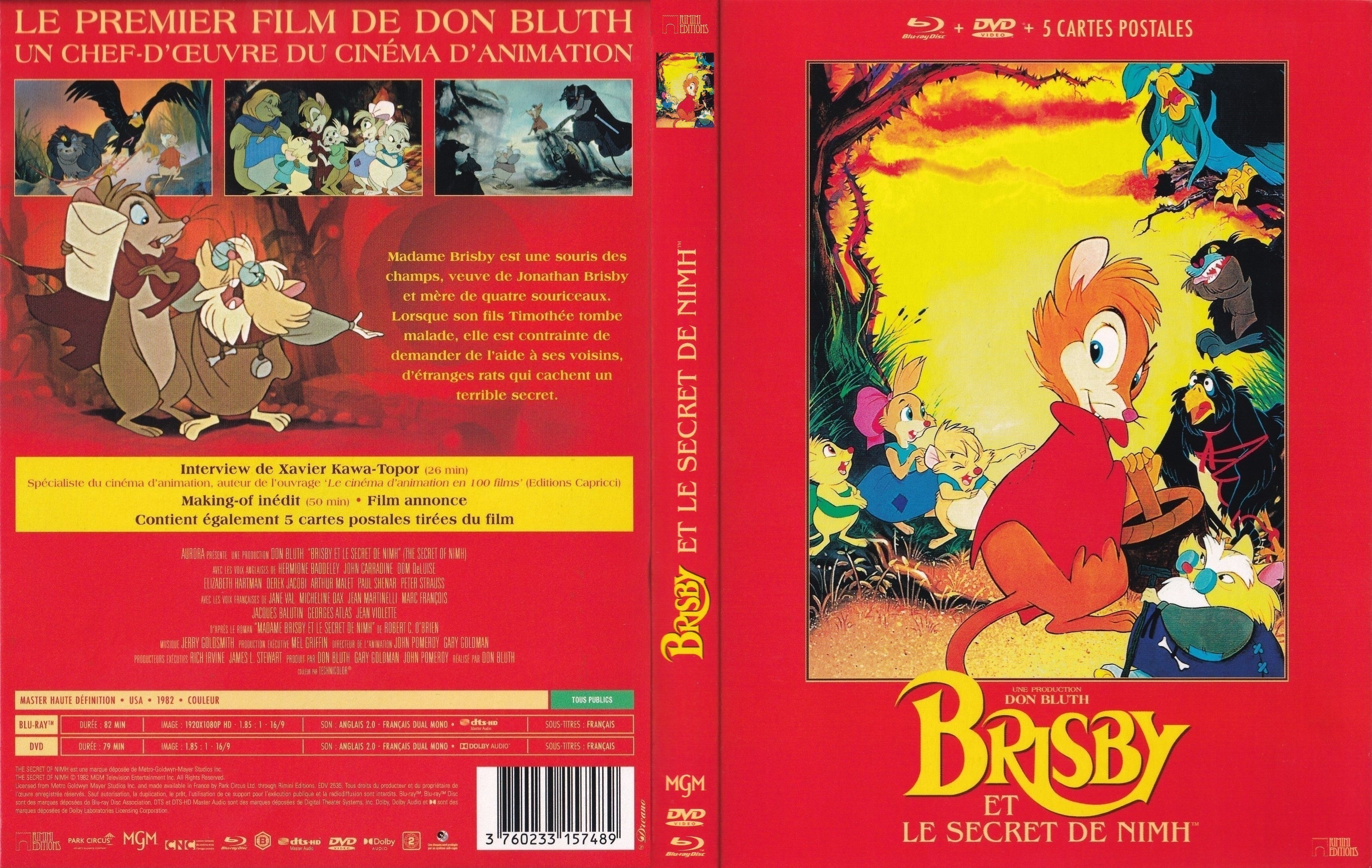 Jaquette DVD Brisby et le secret de Nimh (BLU-RAY) v2