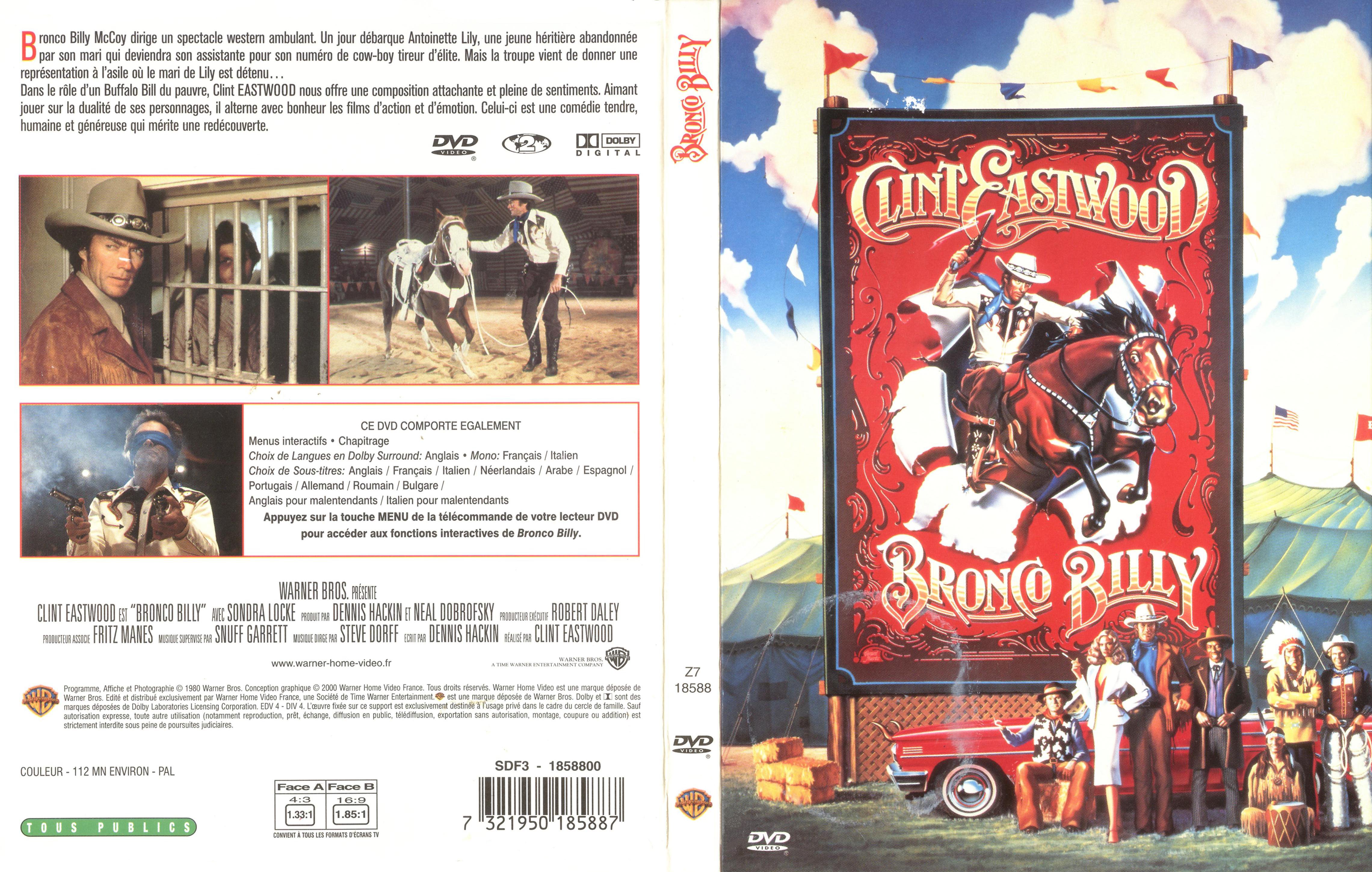 Jaquette DVD Bronco Billy v2