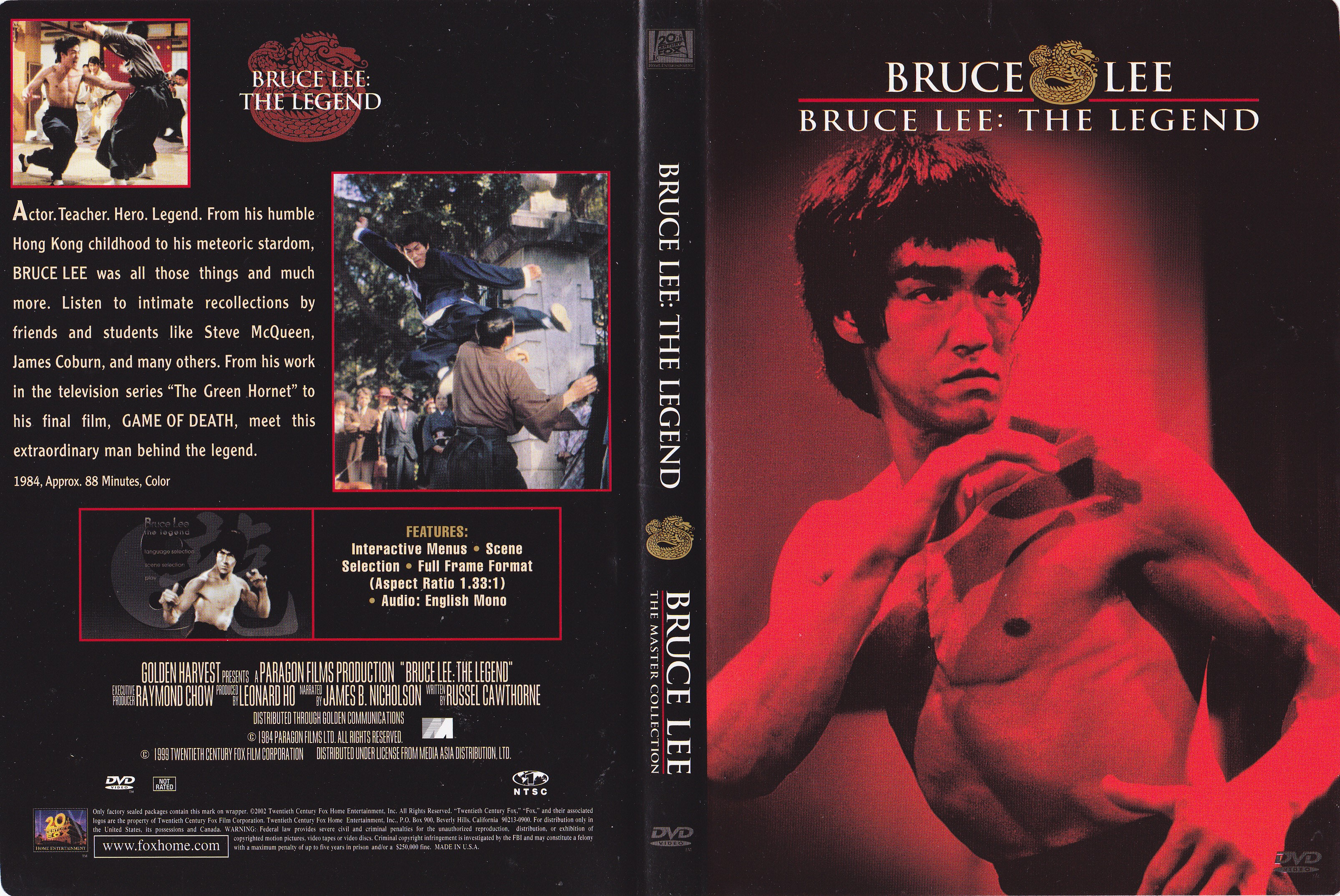 Jaquette DVD Bruce Lee - The legend Zone 1