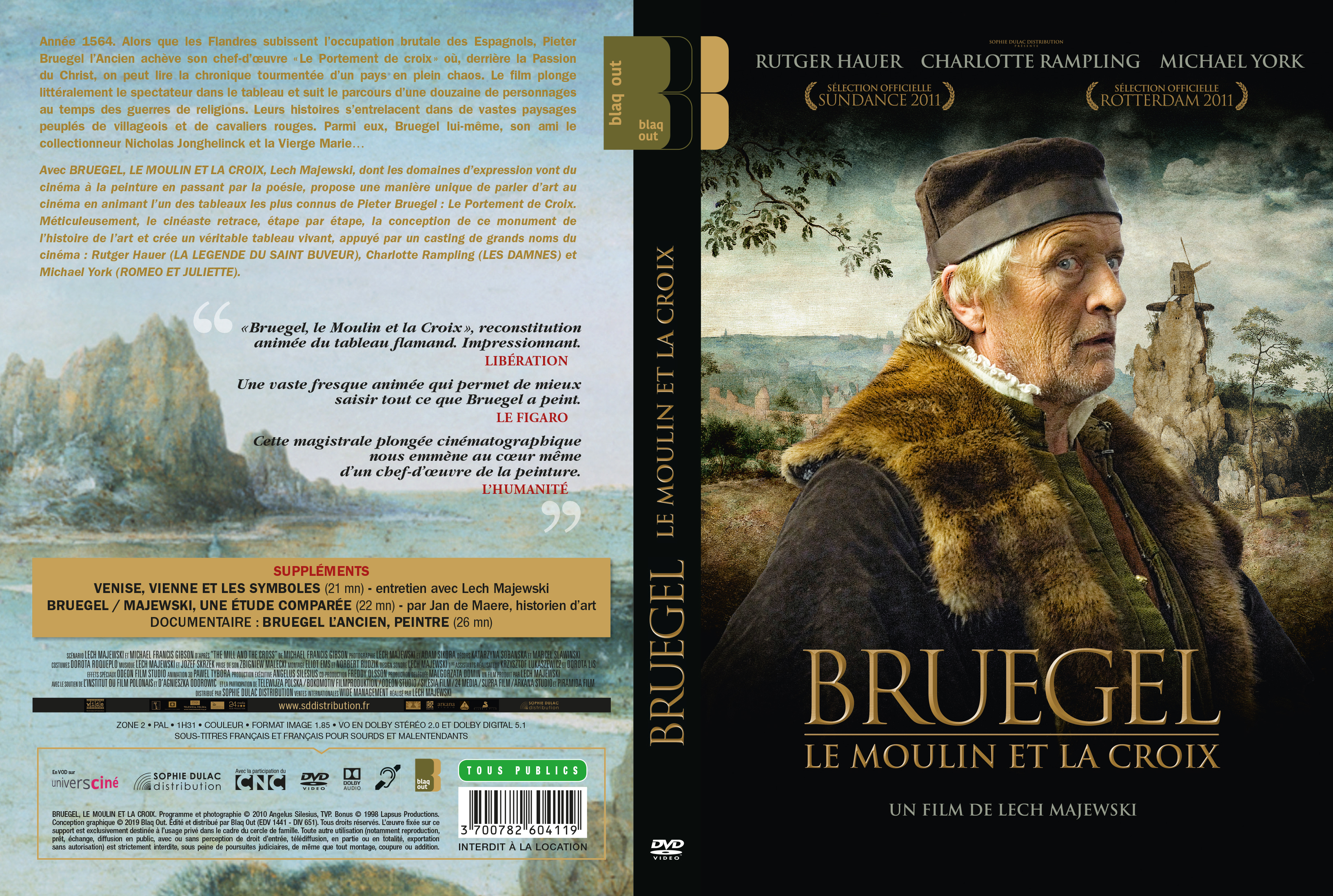 Jaquette DVD Bruegel, le moulin et la croix