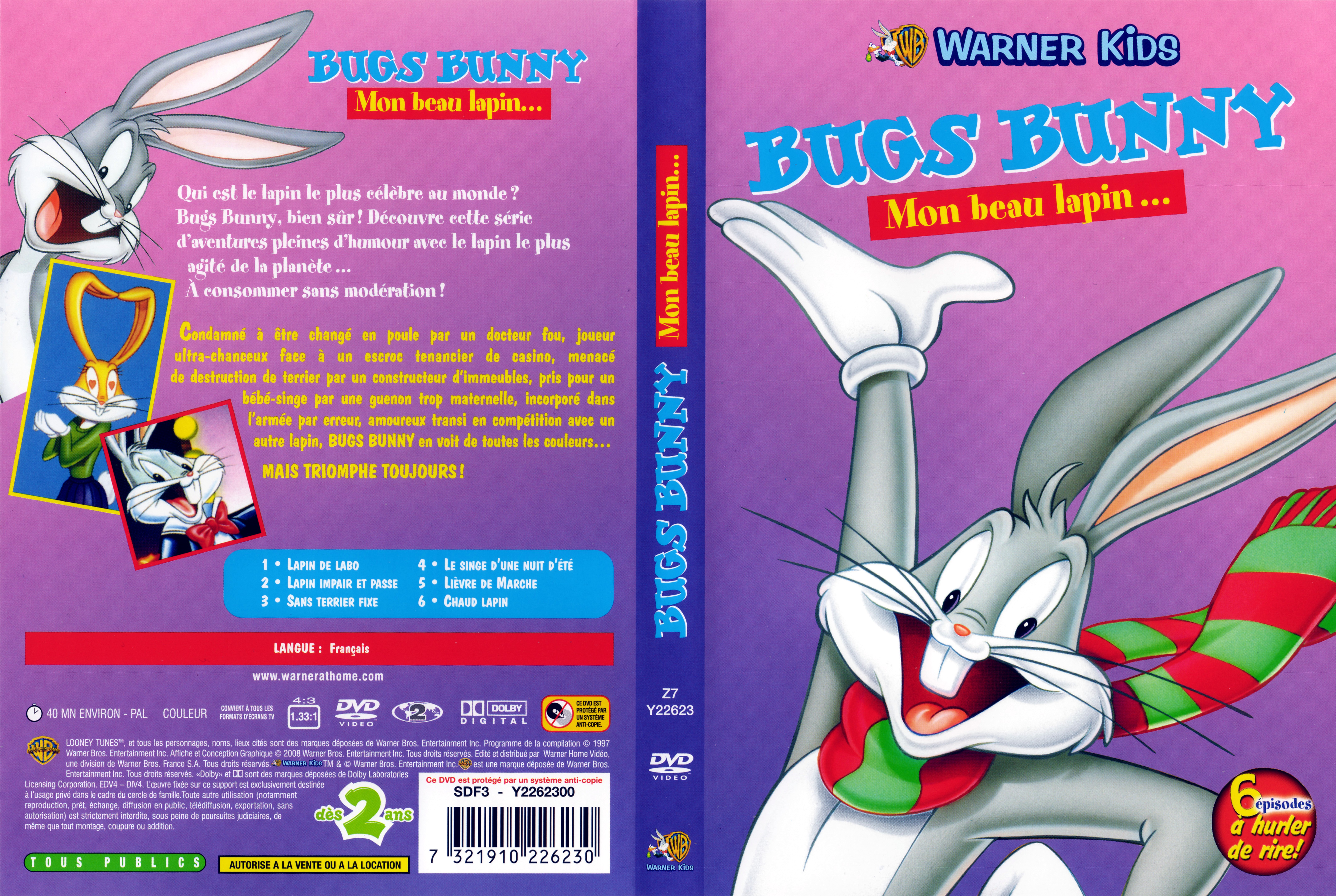 Jaquette DVD Bugs Bunny - Mon beau lapin