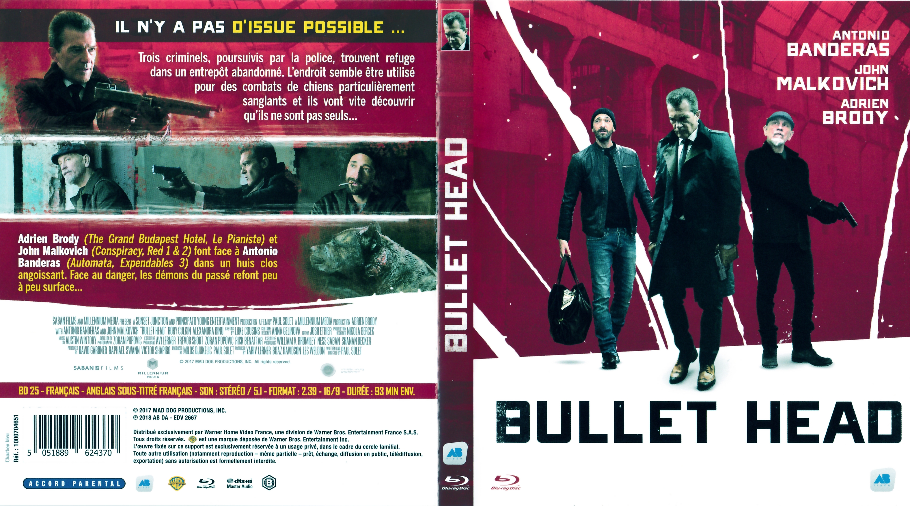 Jaquette DVD Bullet head 2018 (BLU-RAY)