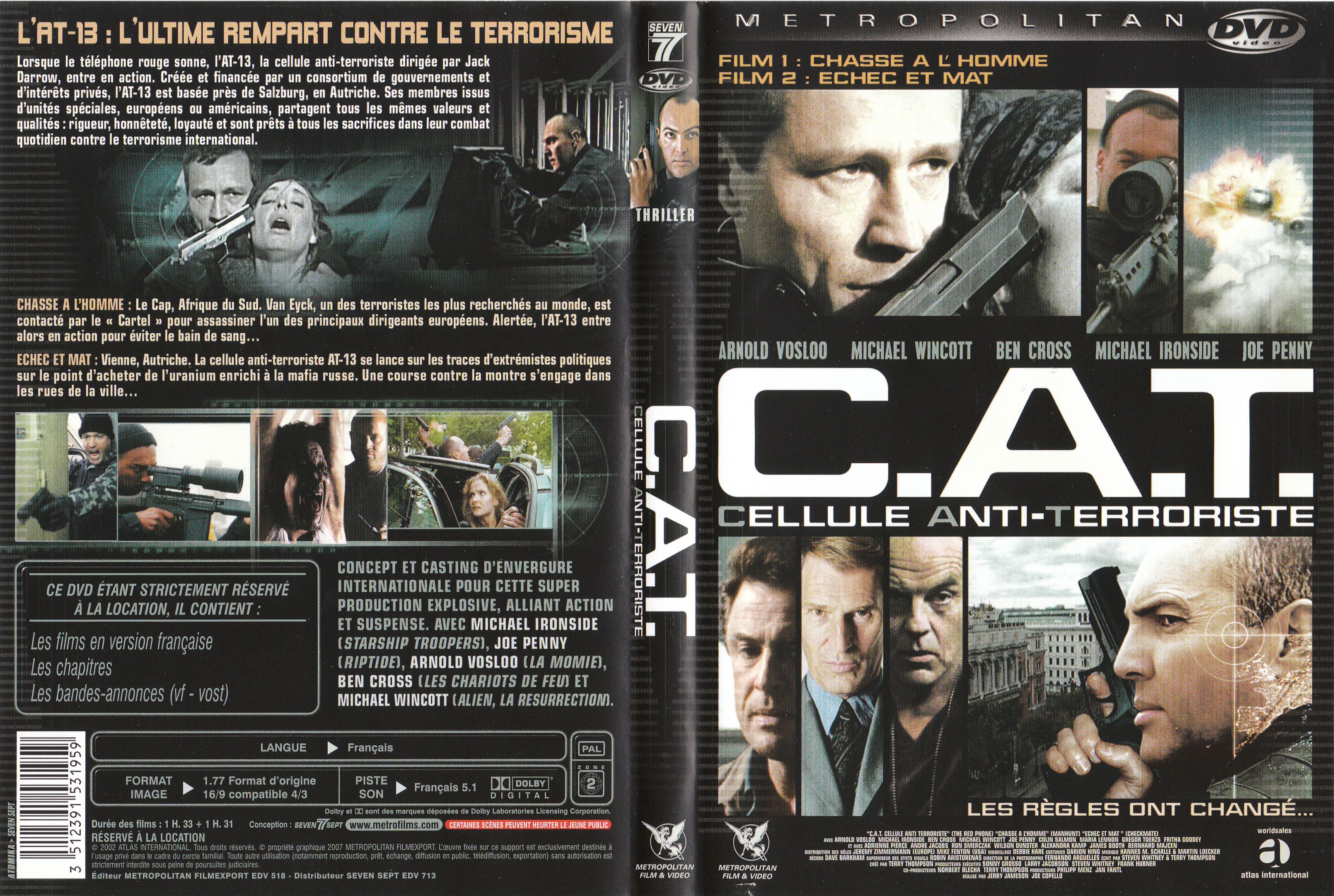 Jaquette DVD C.A.T. Cellule anti terroriste