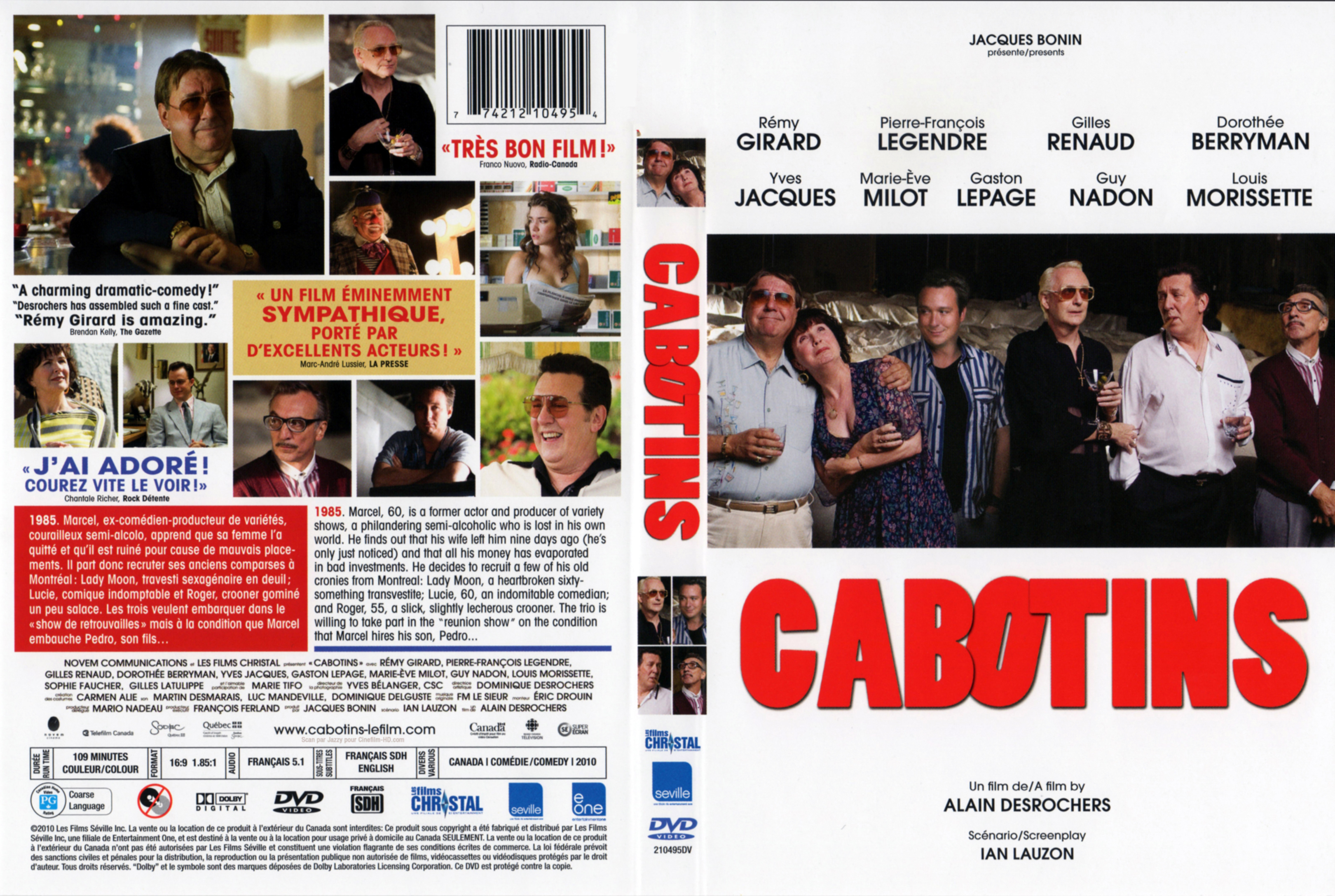 Jaquette DVD Cabotins (Canadienne)
