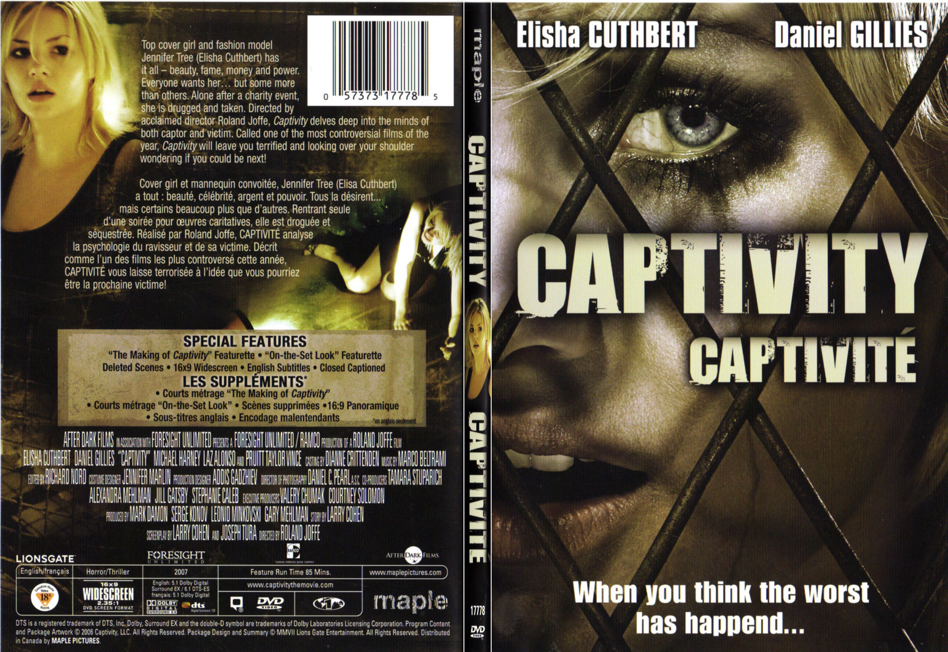 Jaquette DVD Captivit - Captivity - SLIM