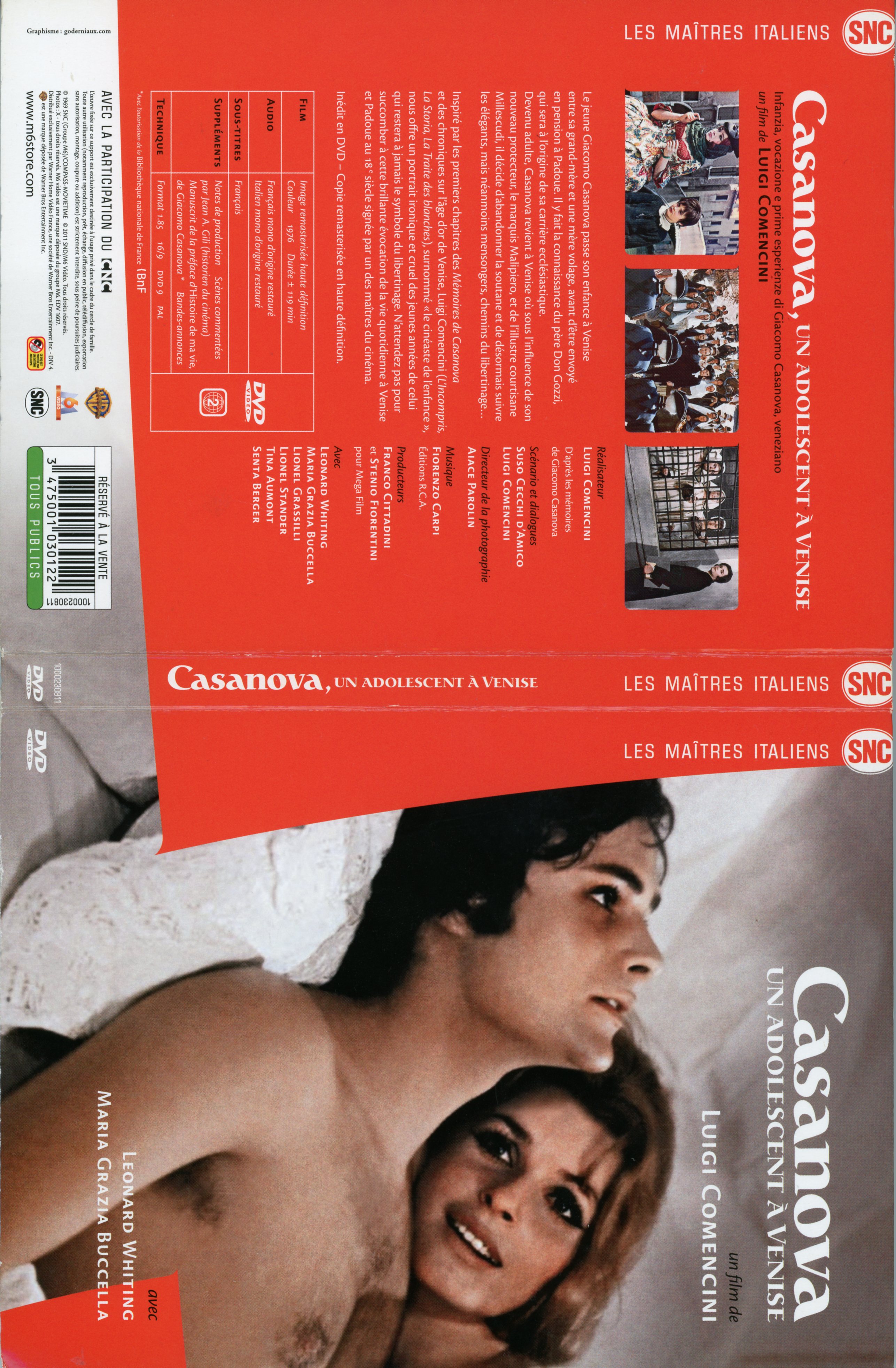 Jaquette DVD Casanova, un adolescent  Venise