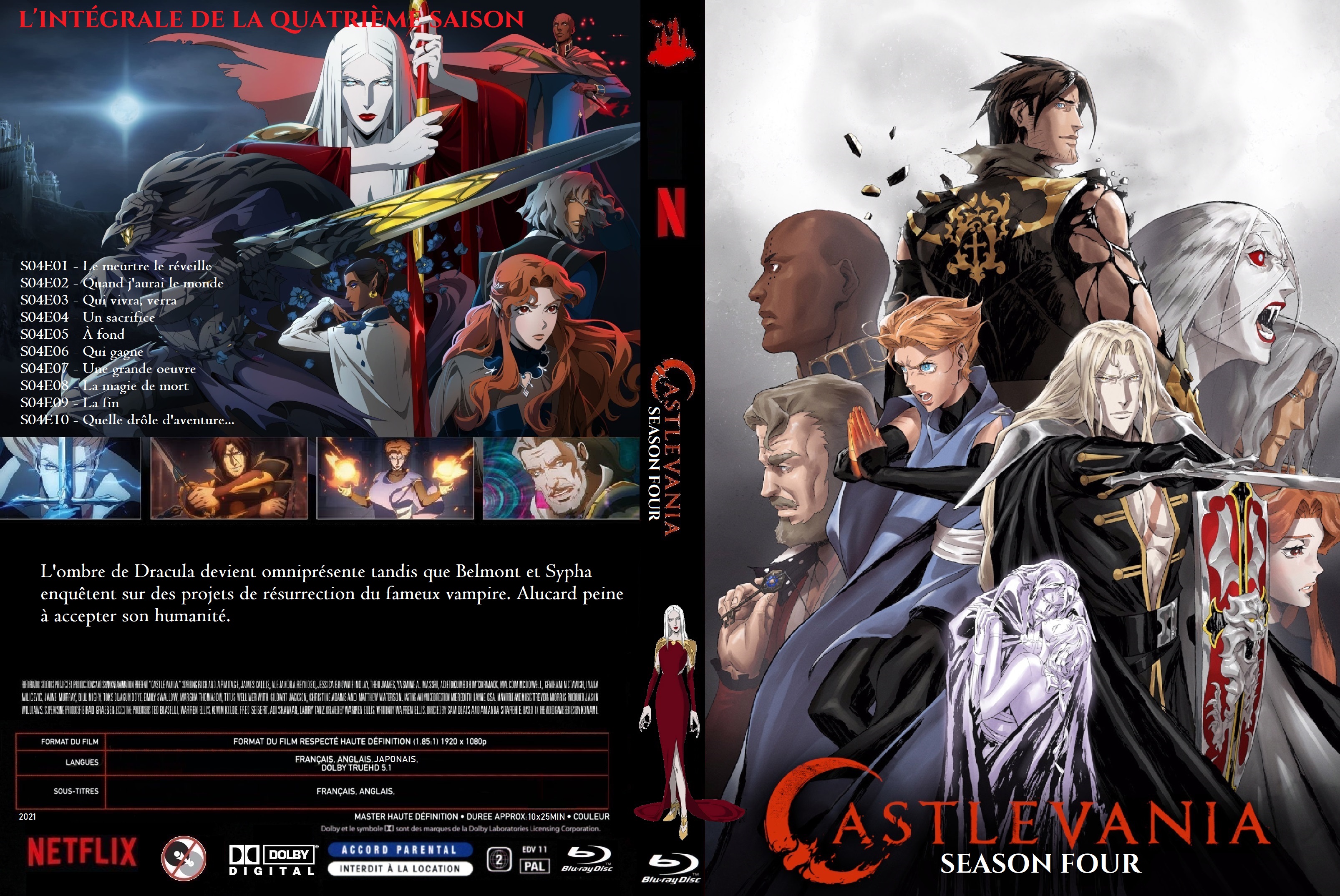 Jaquette DVD Castlevania saison 4 custom