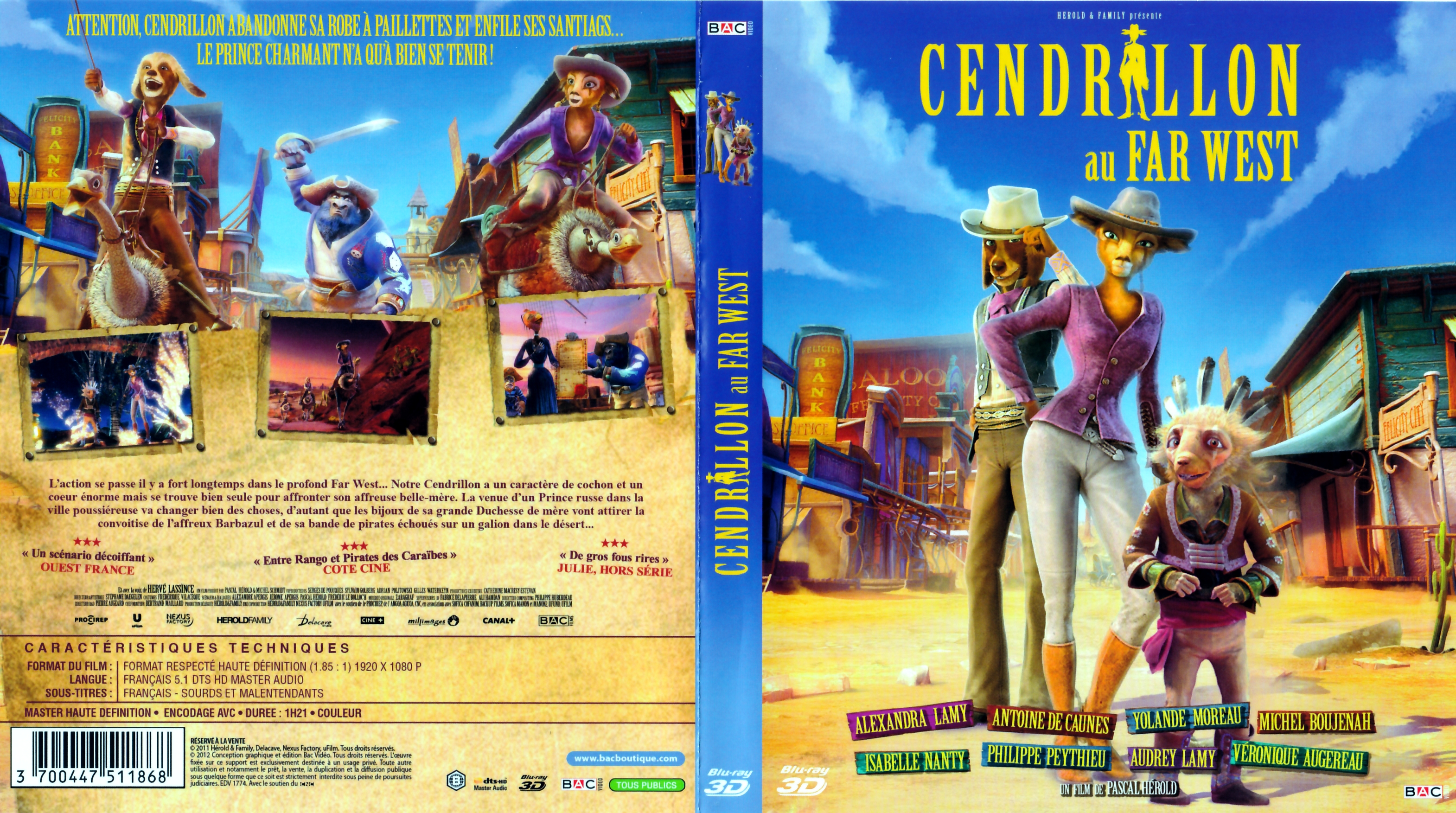 Jaquette DVD Cendrillon au Far West (BLU-RAY)