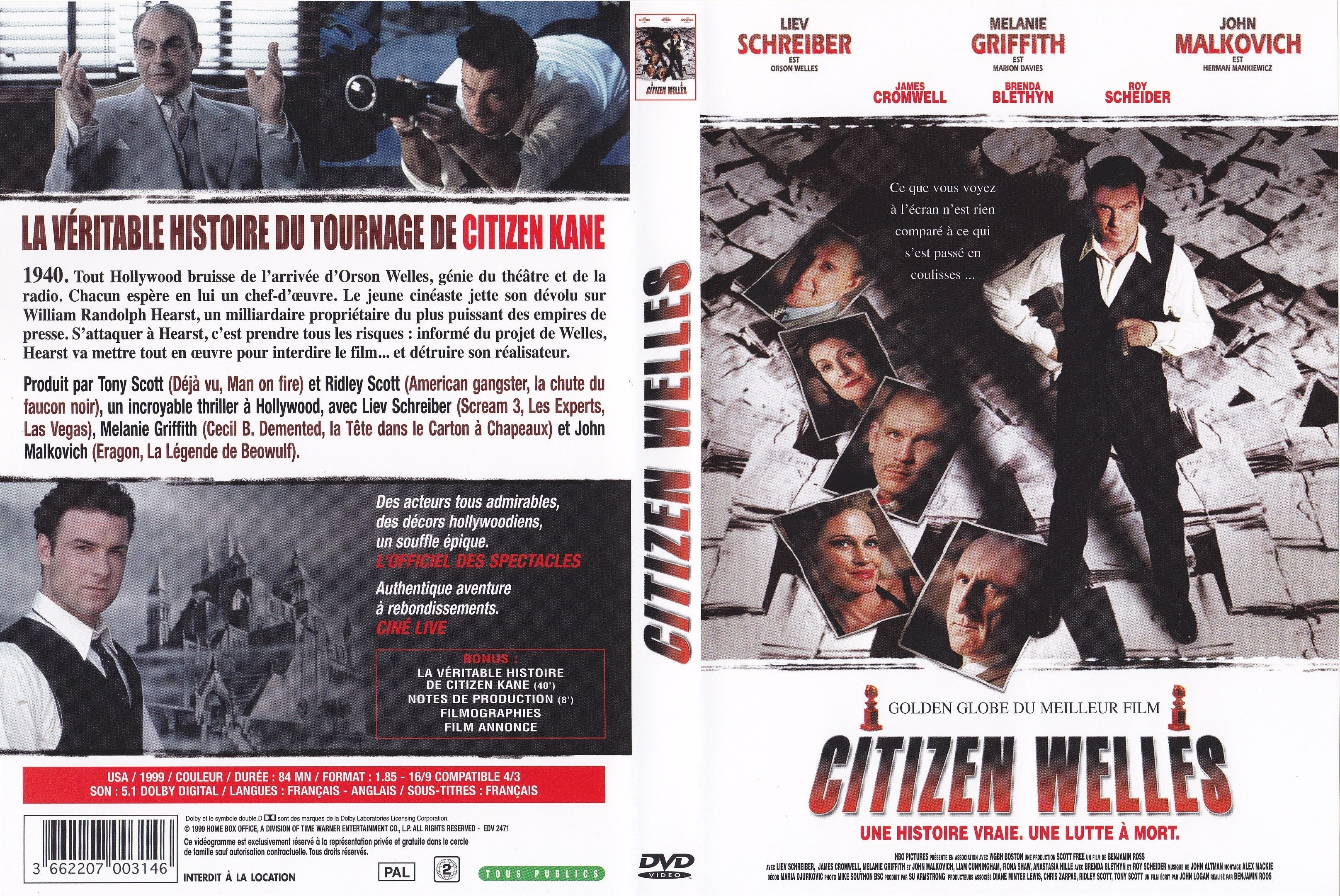 Jaquette DVD Citizen Welles