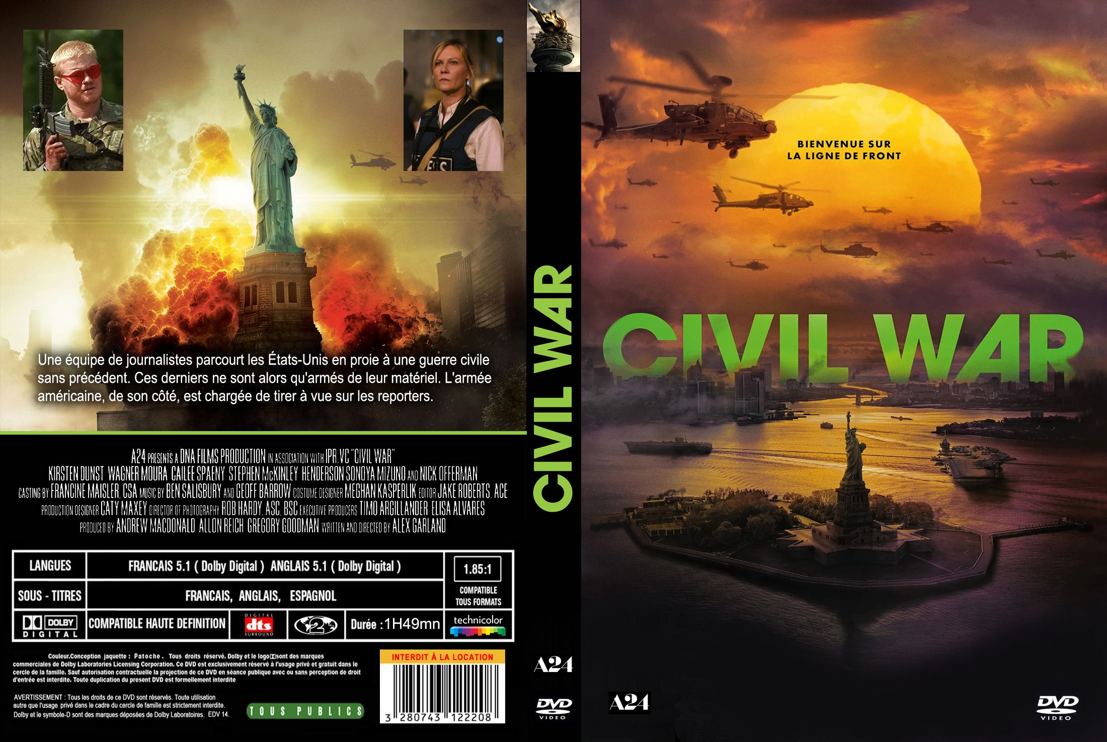 Jaquette DVD Civil War custom