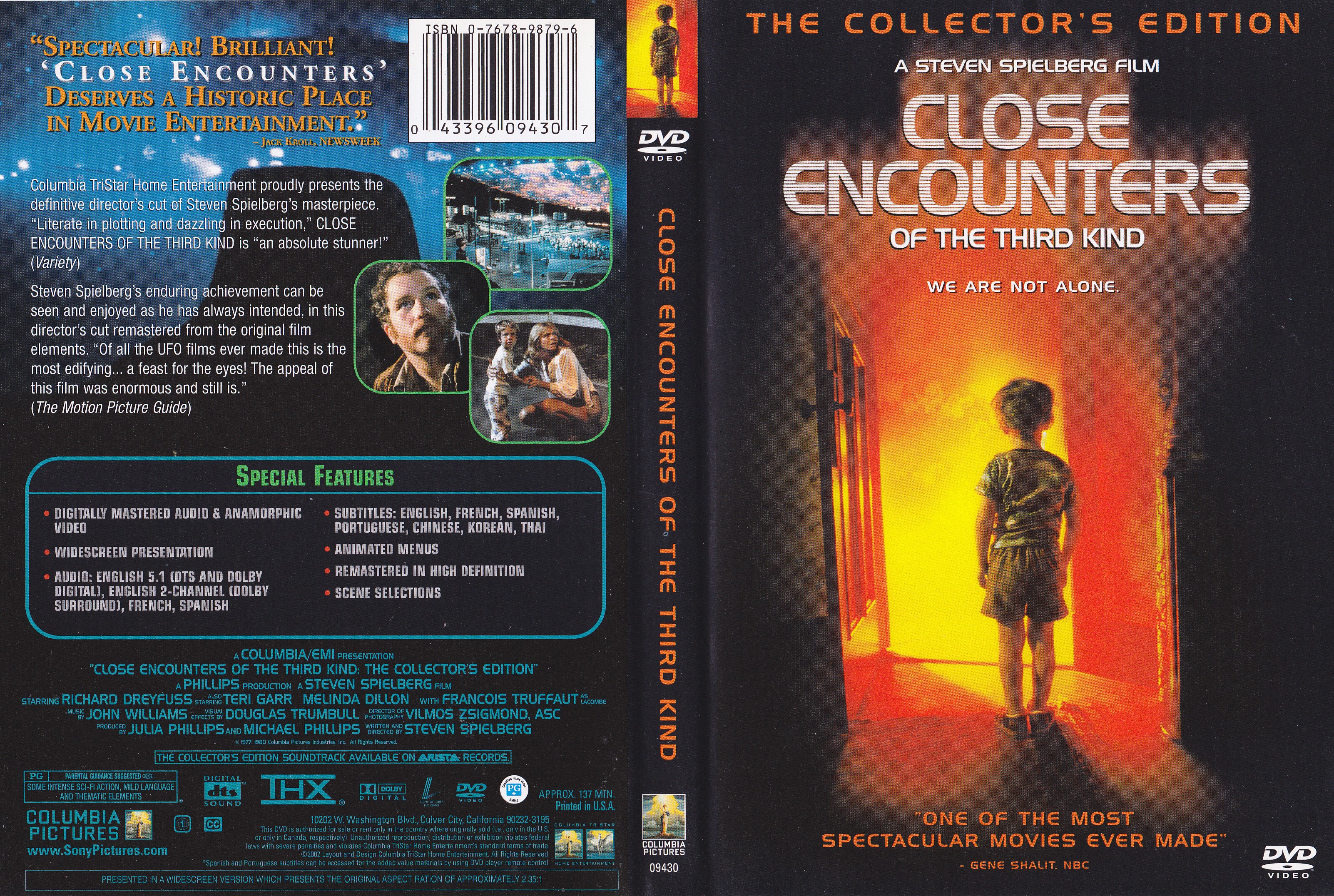 Jaquette DVD Close encounters of the third kind - Rencontres du 3me type (Canadienne)