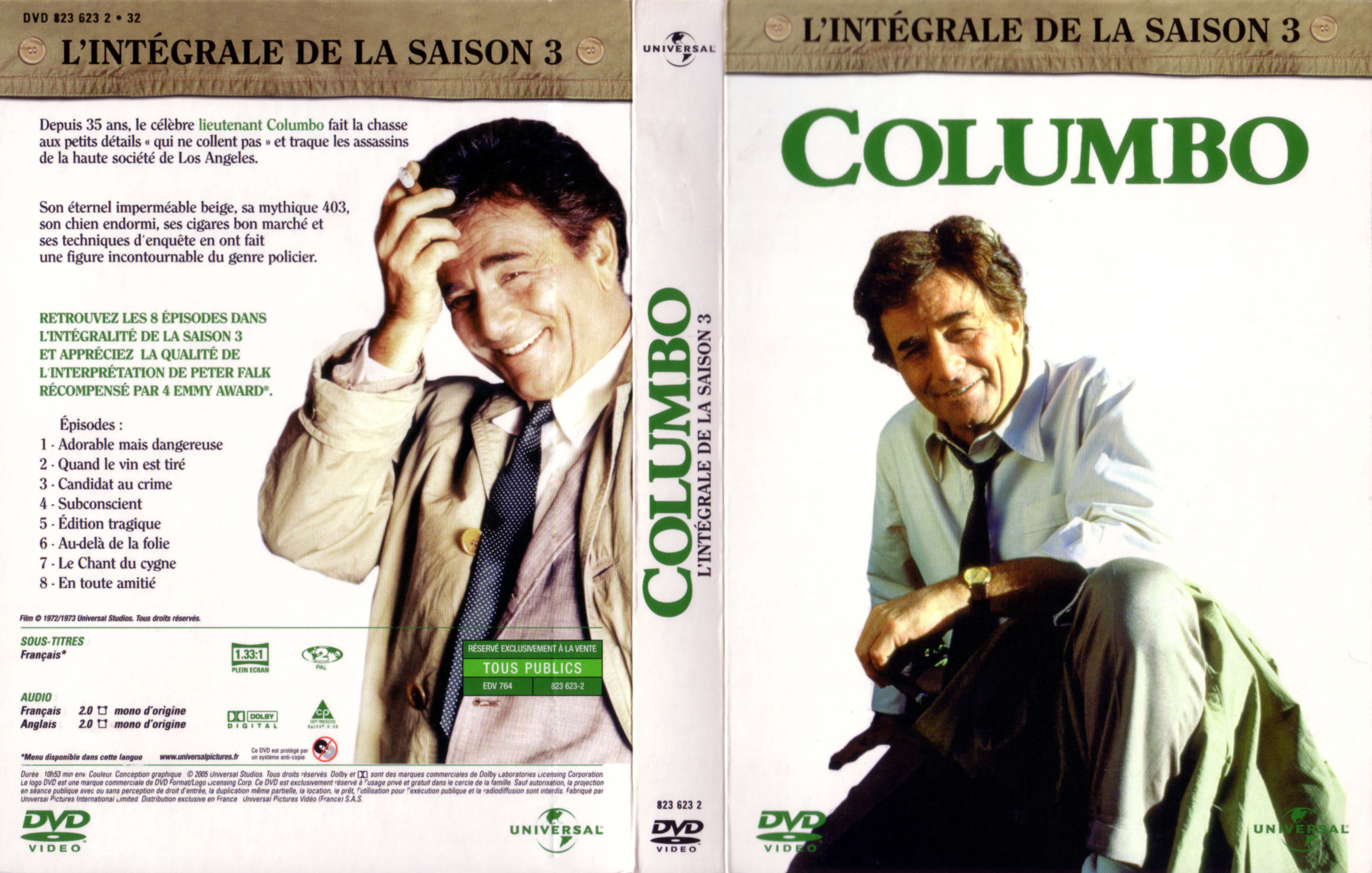 Jaquette DVD Columbo Saison 03 COFFRET