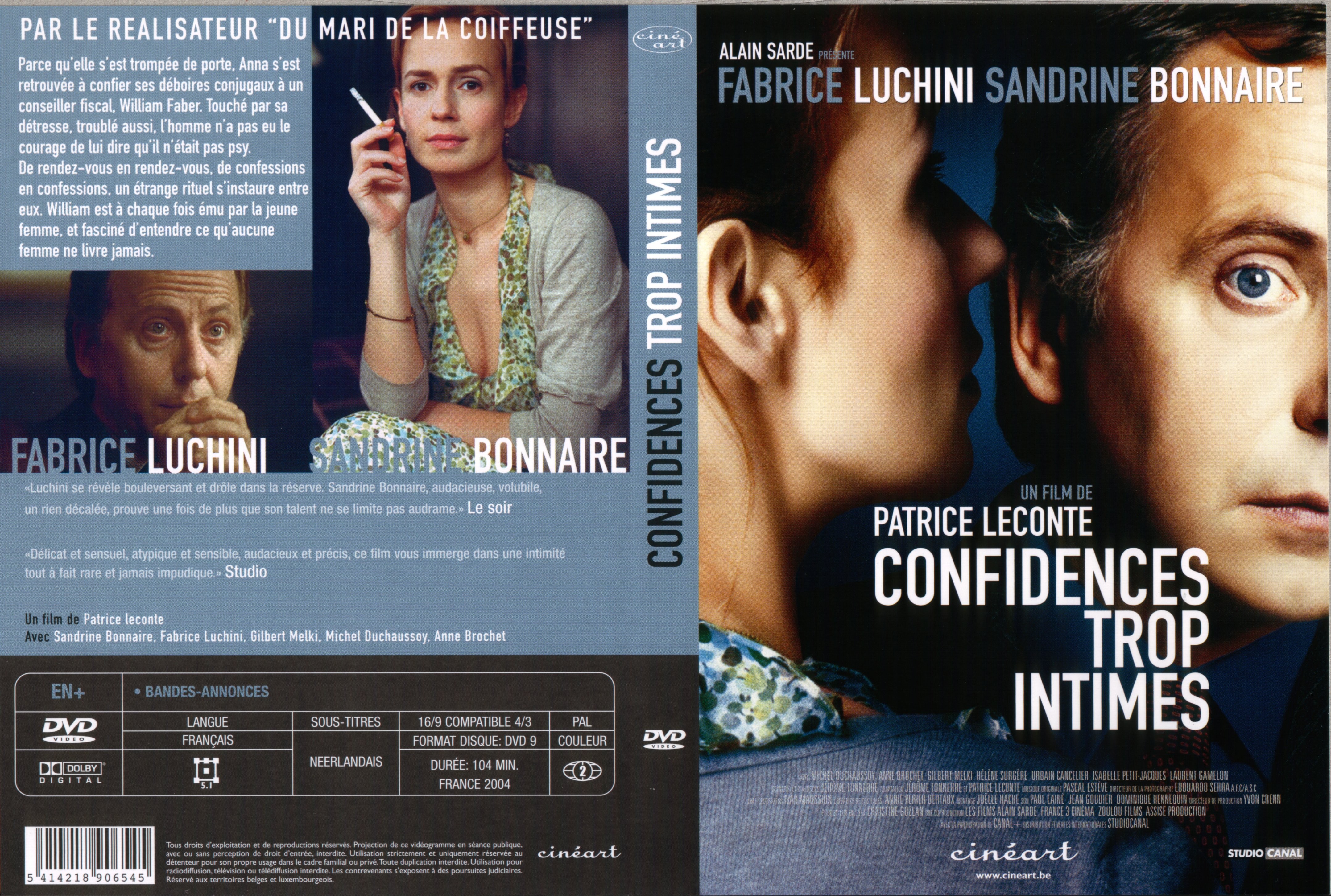Jaquette DVD de Confidences trop intimes v2 Cinéma Passion