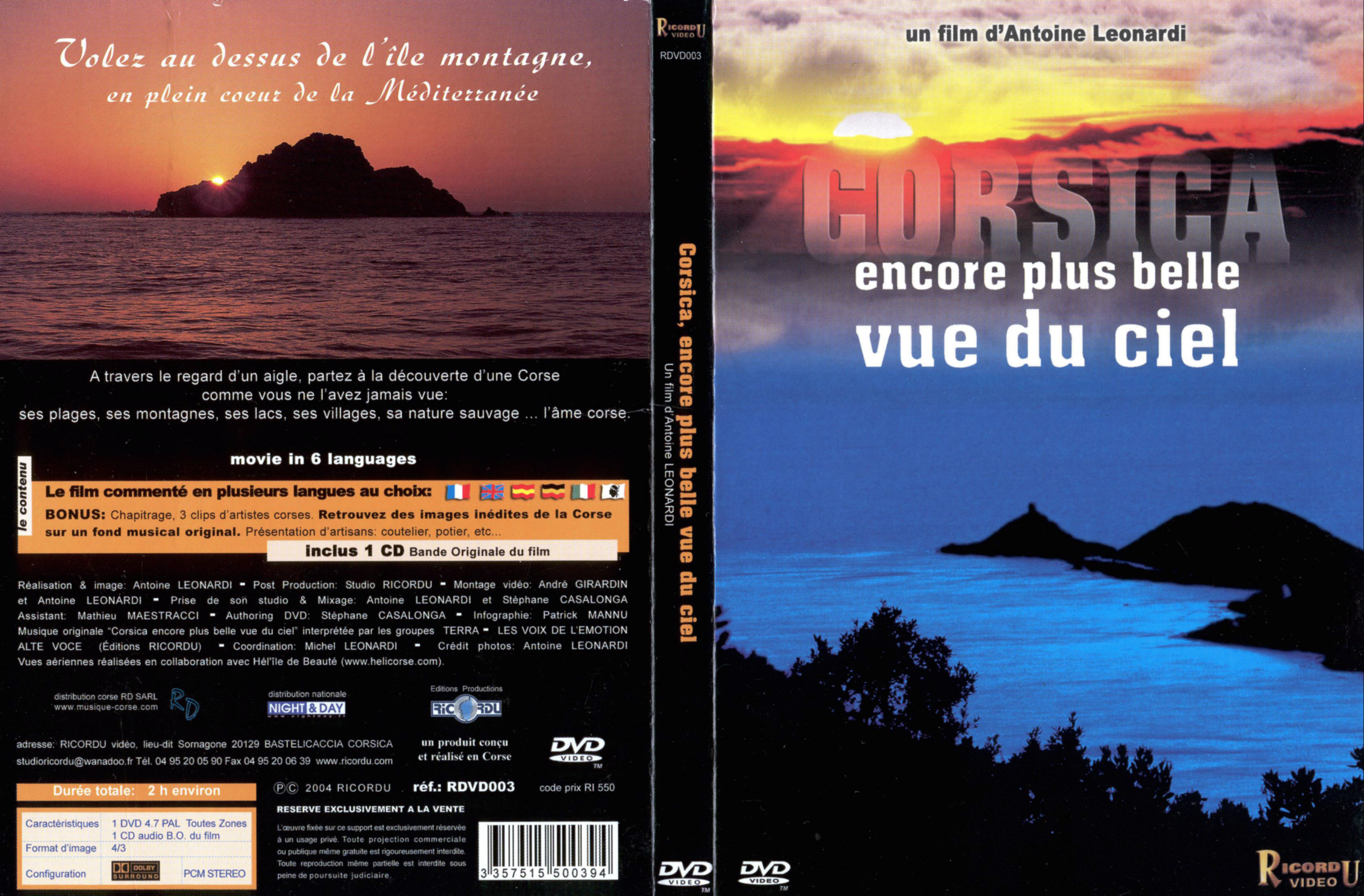 Jaquette DVD Corsica encore plus belle vue du ciel