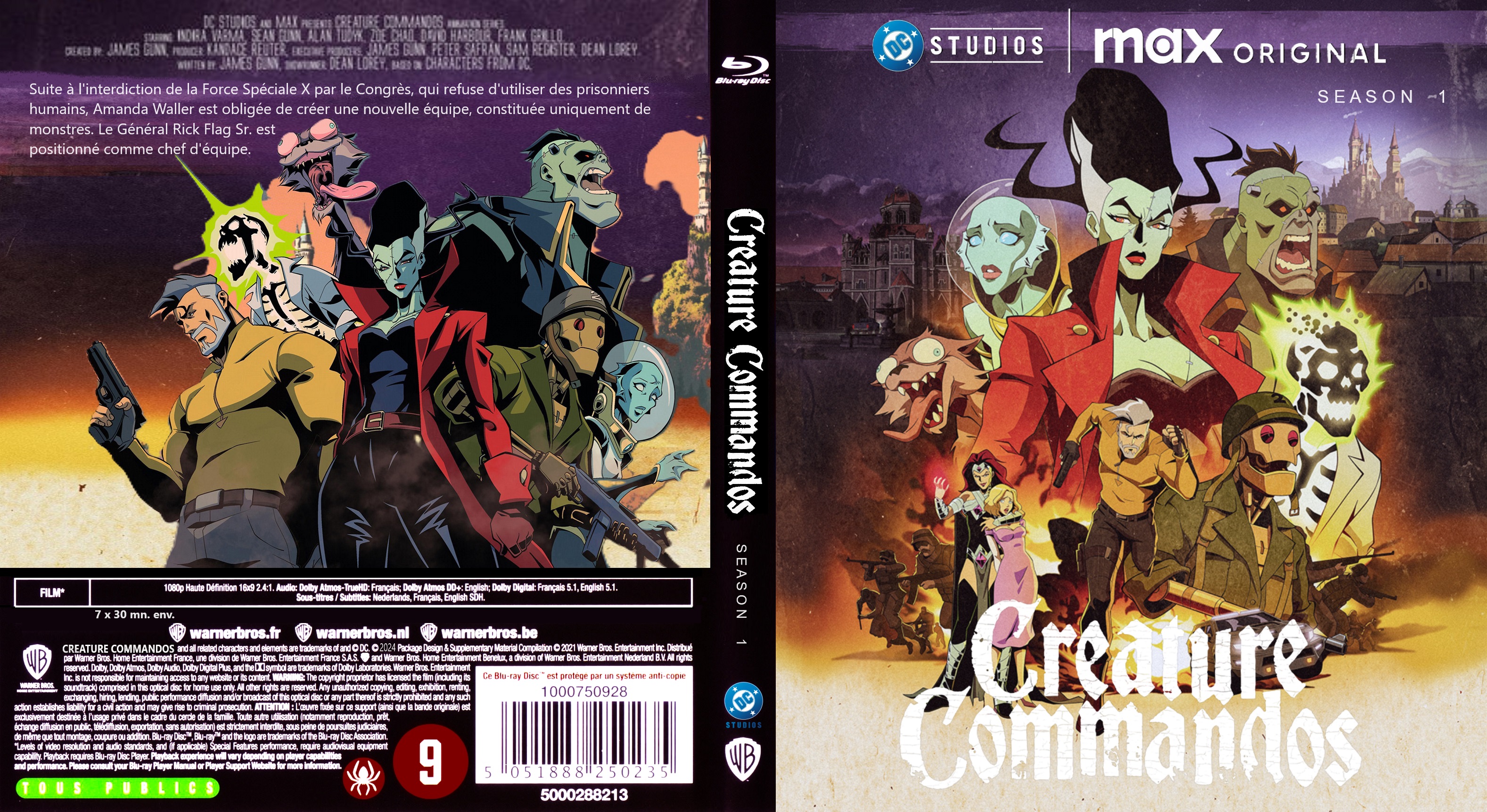 Jaquette DVD Creature Commandos saison 1 custom (BLU-RAY)