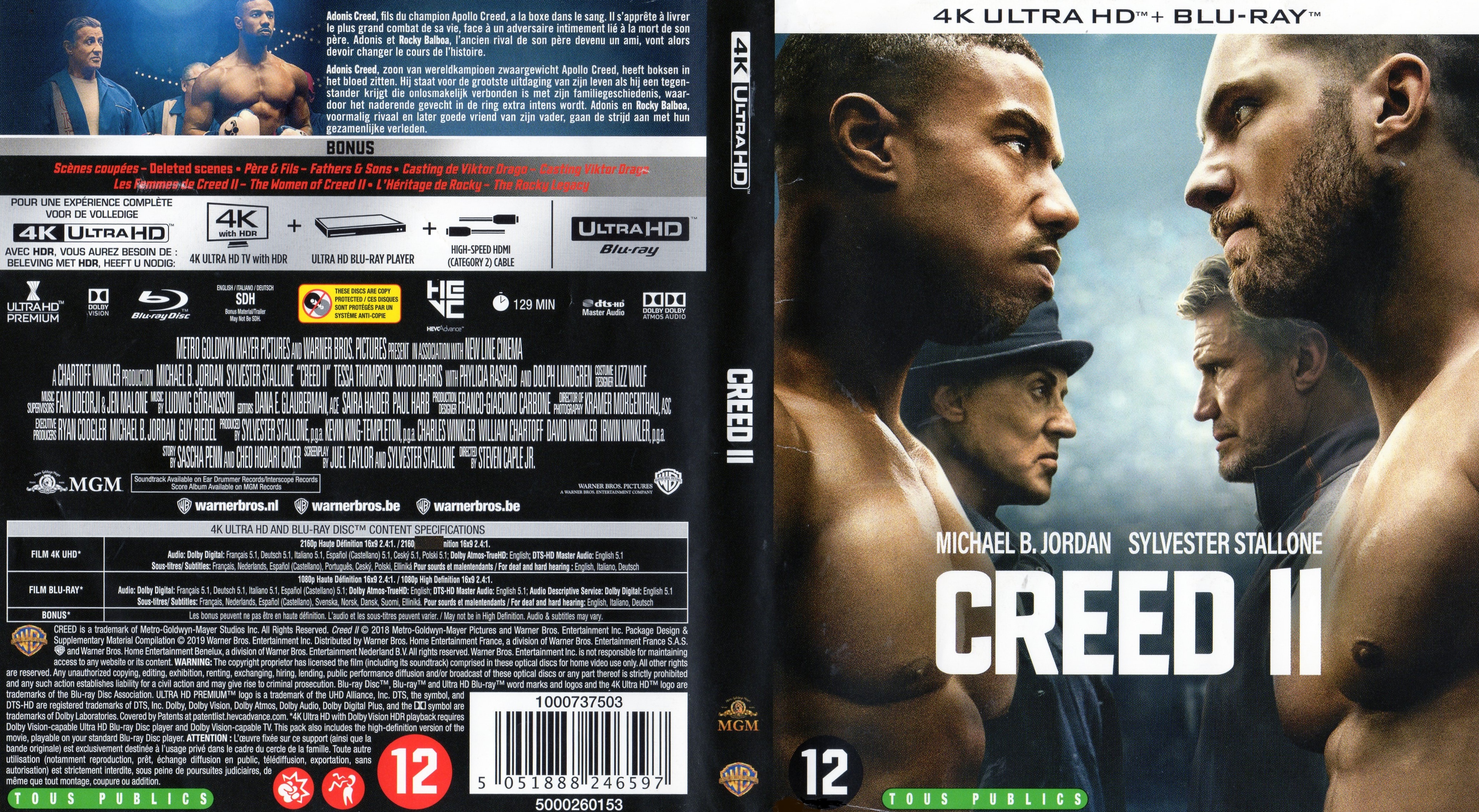 Jaquette DVD Creed 2 4K (BLU-RAY)