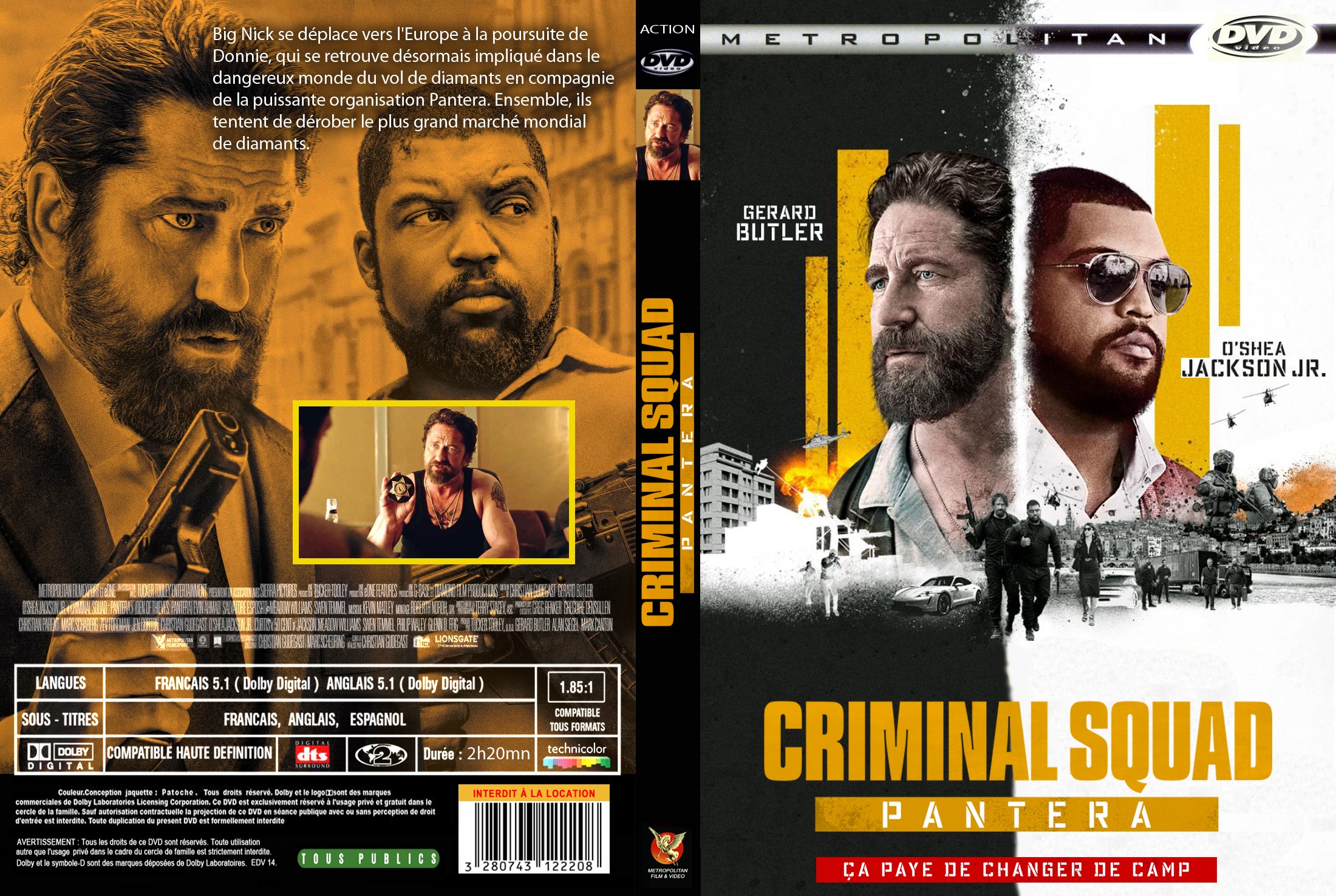 Jaquette DVD Criminal Squad pantera custom