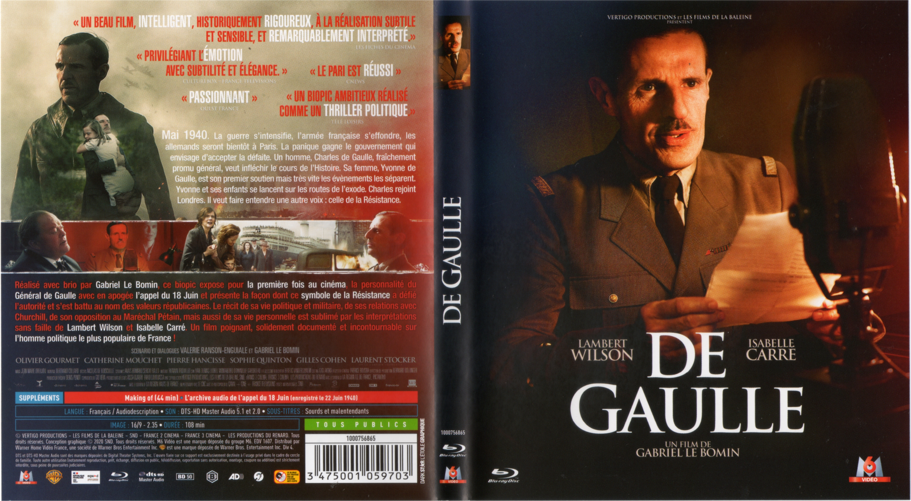 Jaquette DVD De Gaulle 2020 (BLU-RAY)