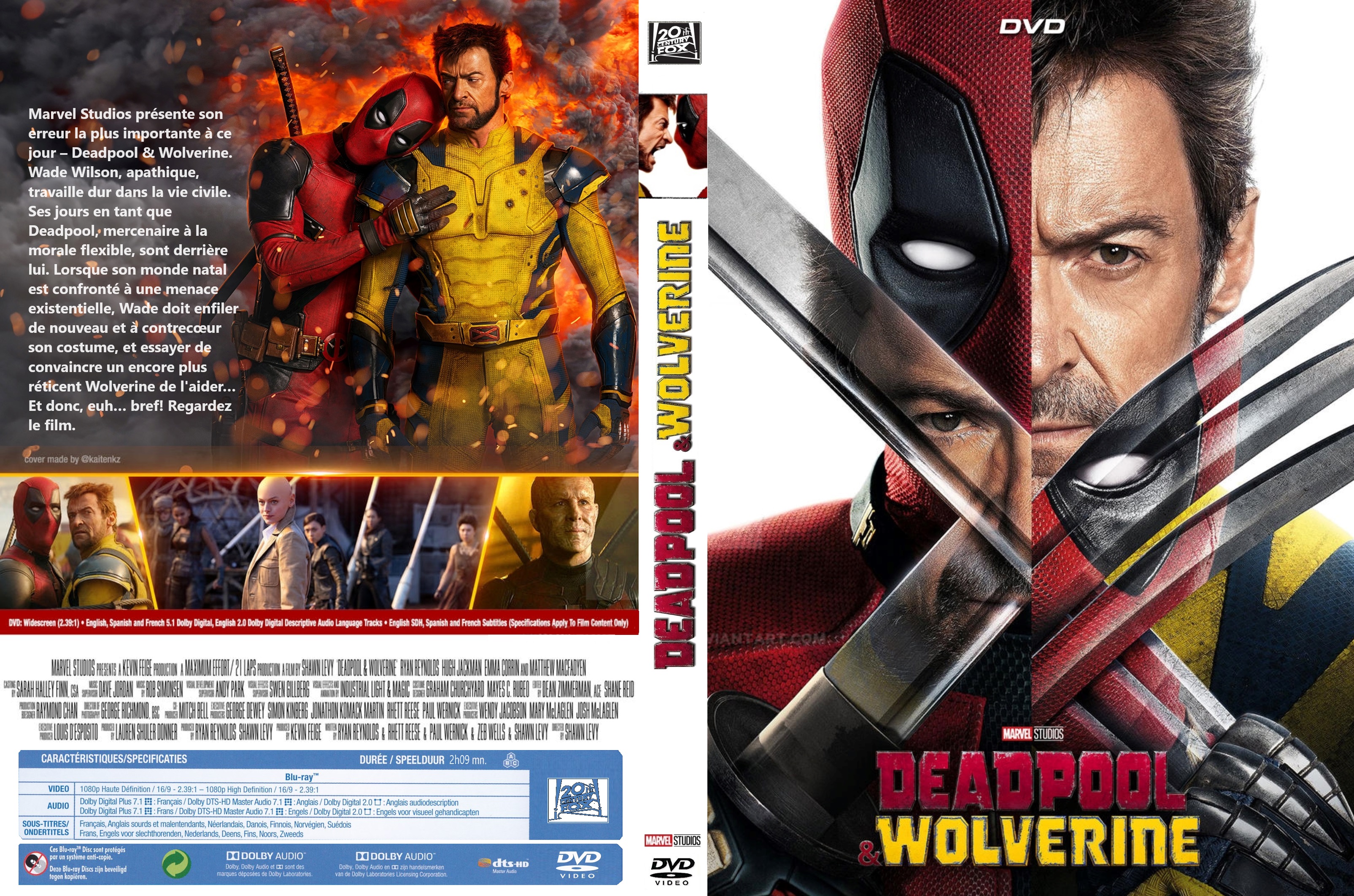 Jaquette DVD Deadpool & Wolverine custom (BLU-RAY)