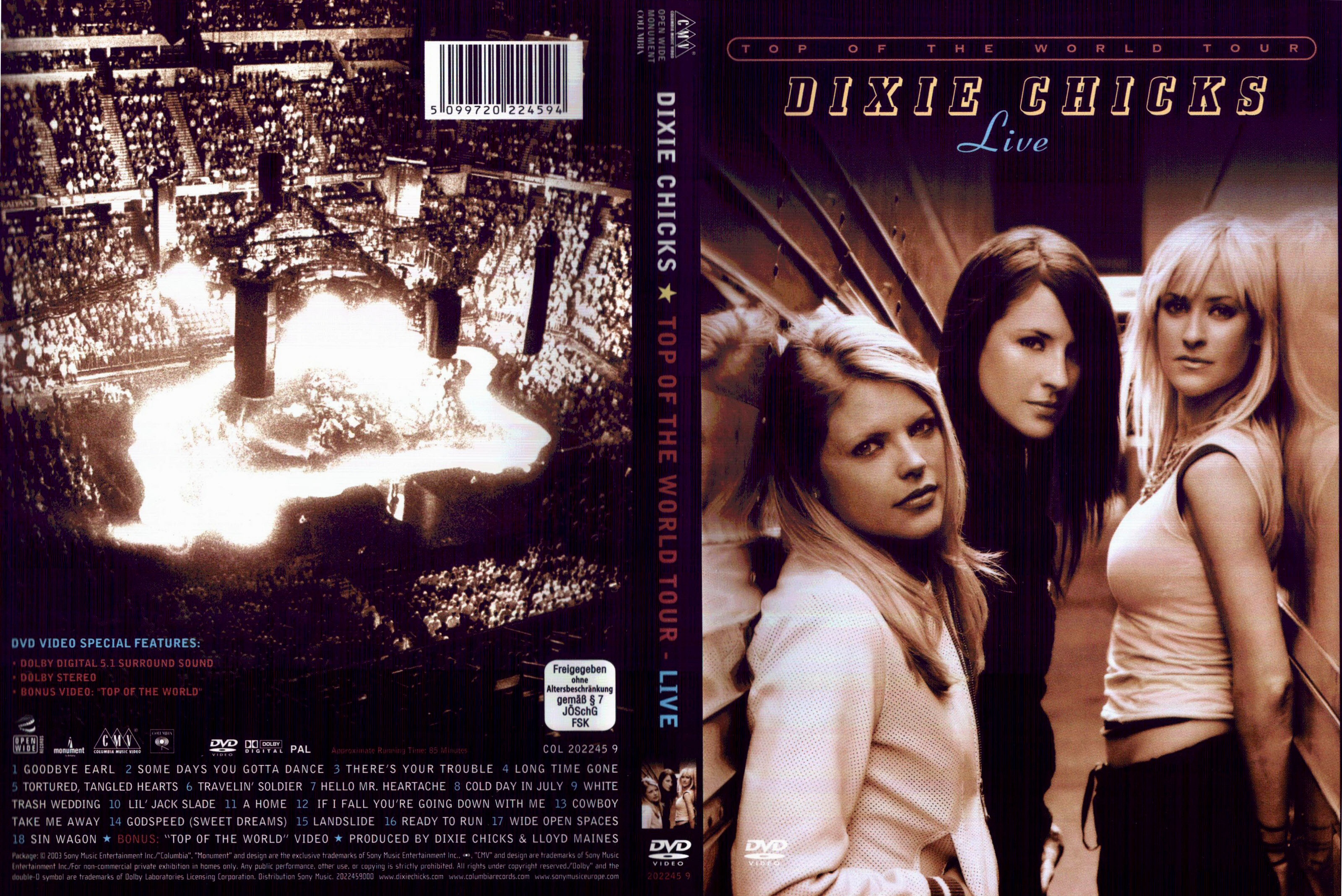dvd dixie chicks top of the world tour live