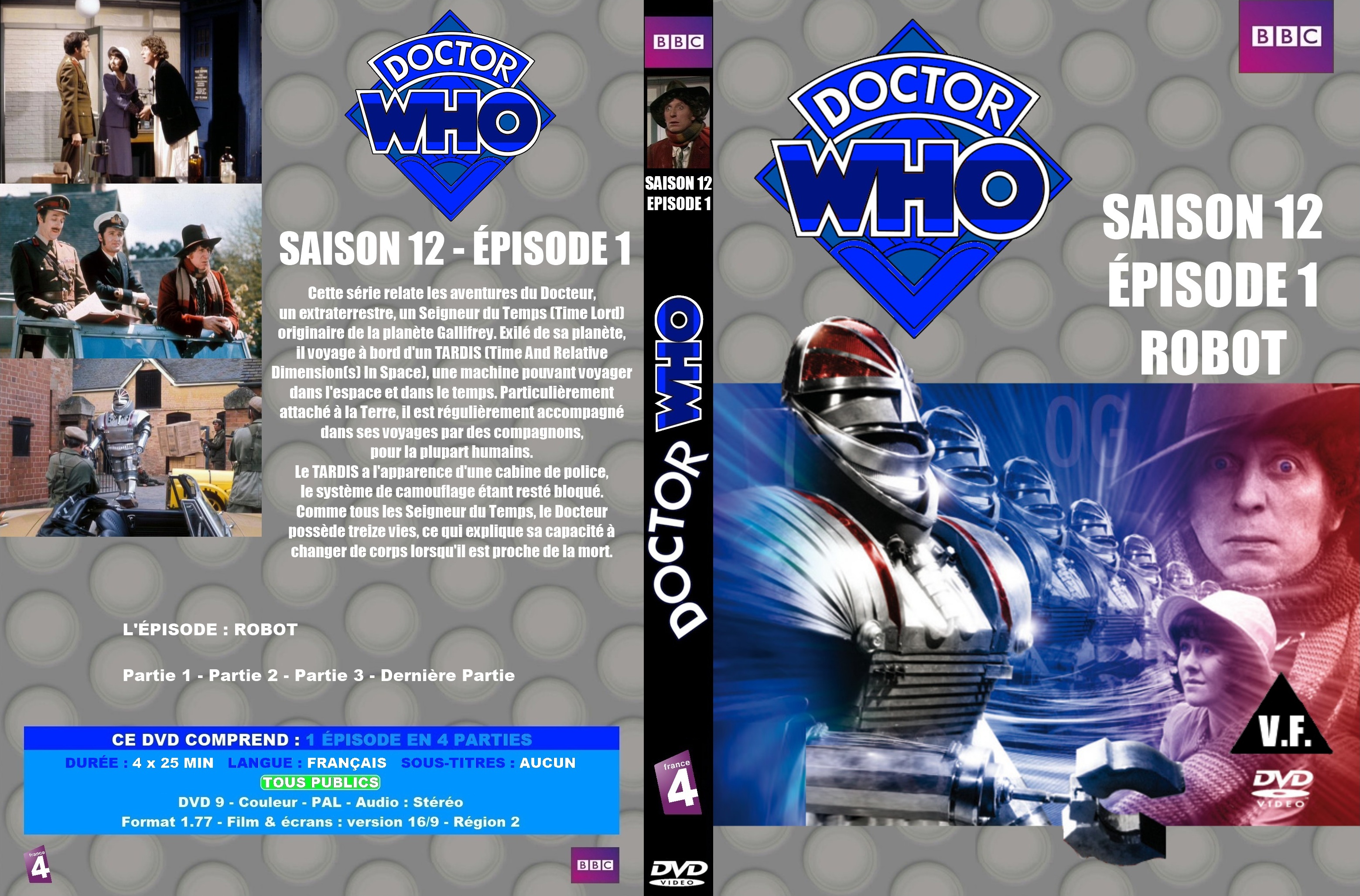 Jaquette DVD Doctor Who Classic Saison 12 pisode 1 custom