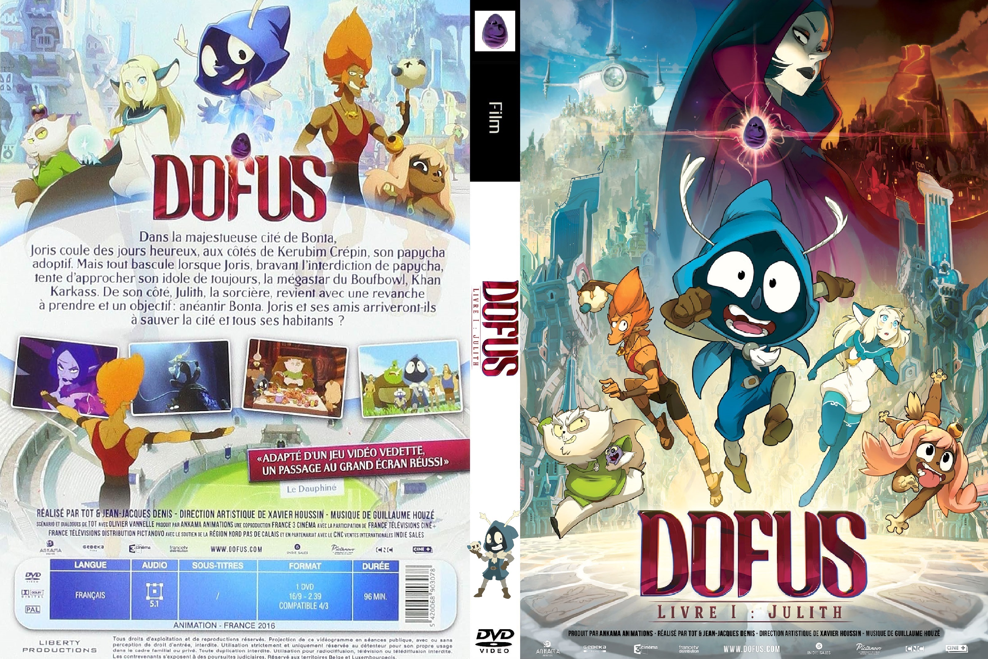 Jaquette DVD Dofus livre 1 Julith custom