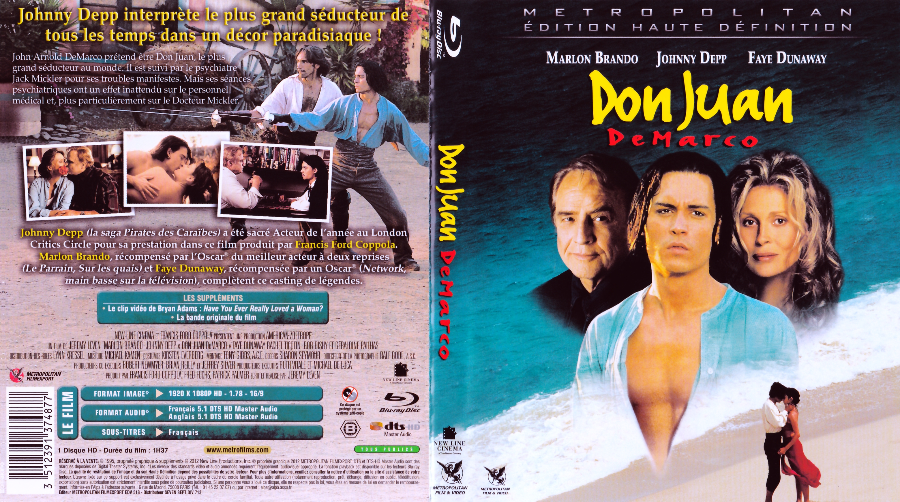 Jaquette DVD Don Juan Demarco (BLU-RAY)