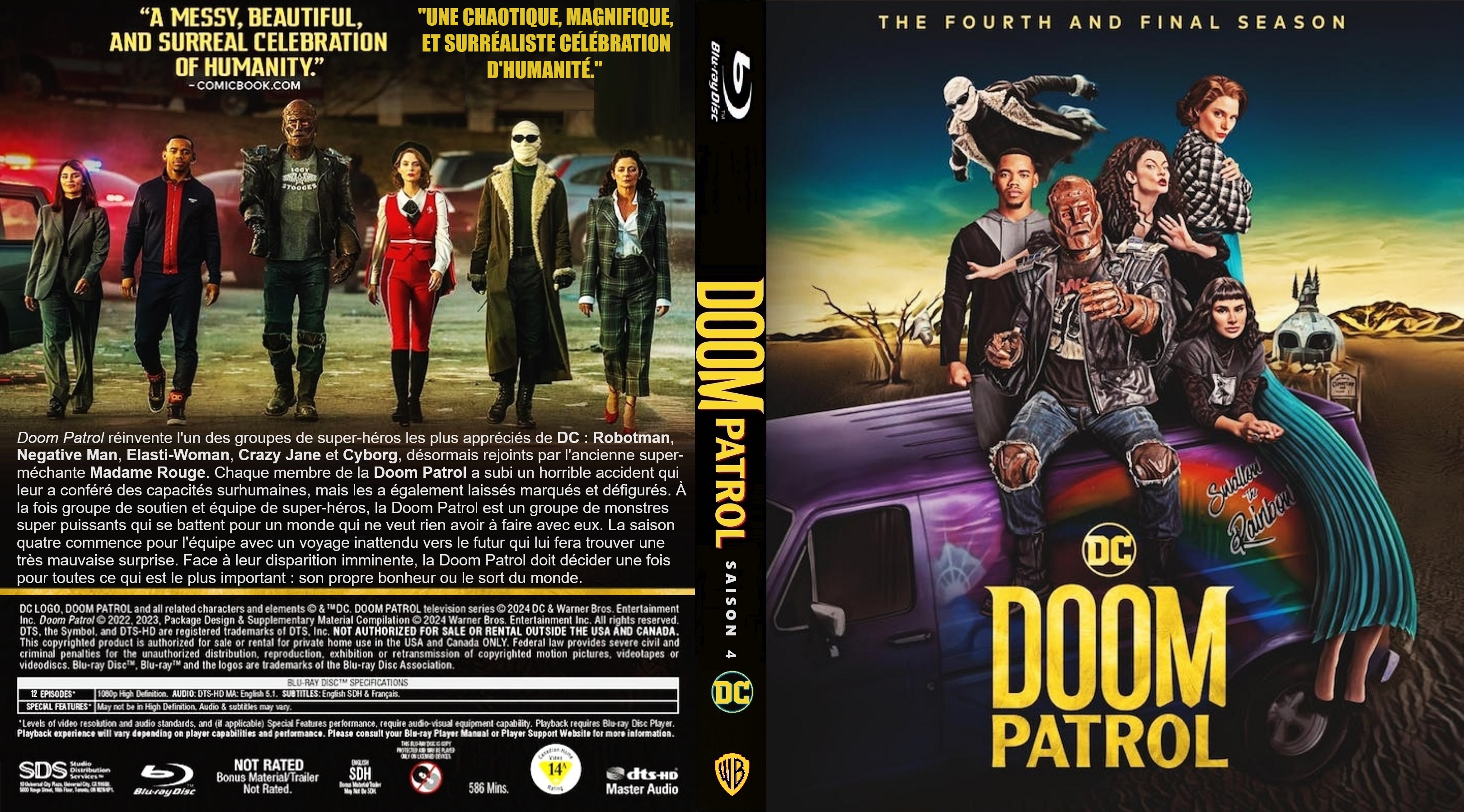 Jaquette Dvd De Doom Patrol Saison 4 Custom Blu Ray V2 Cinéma Passion
