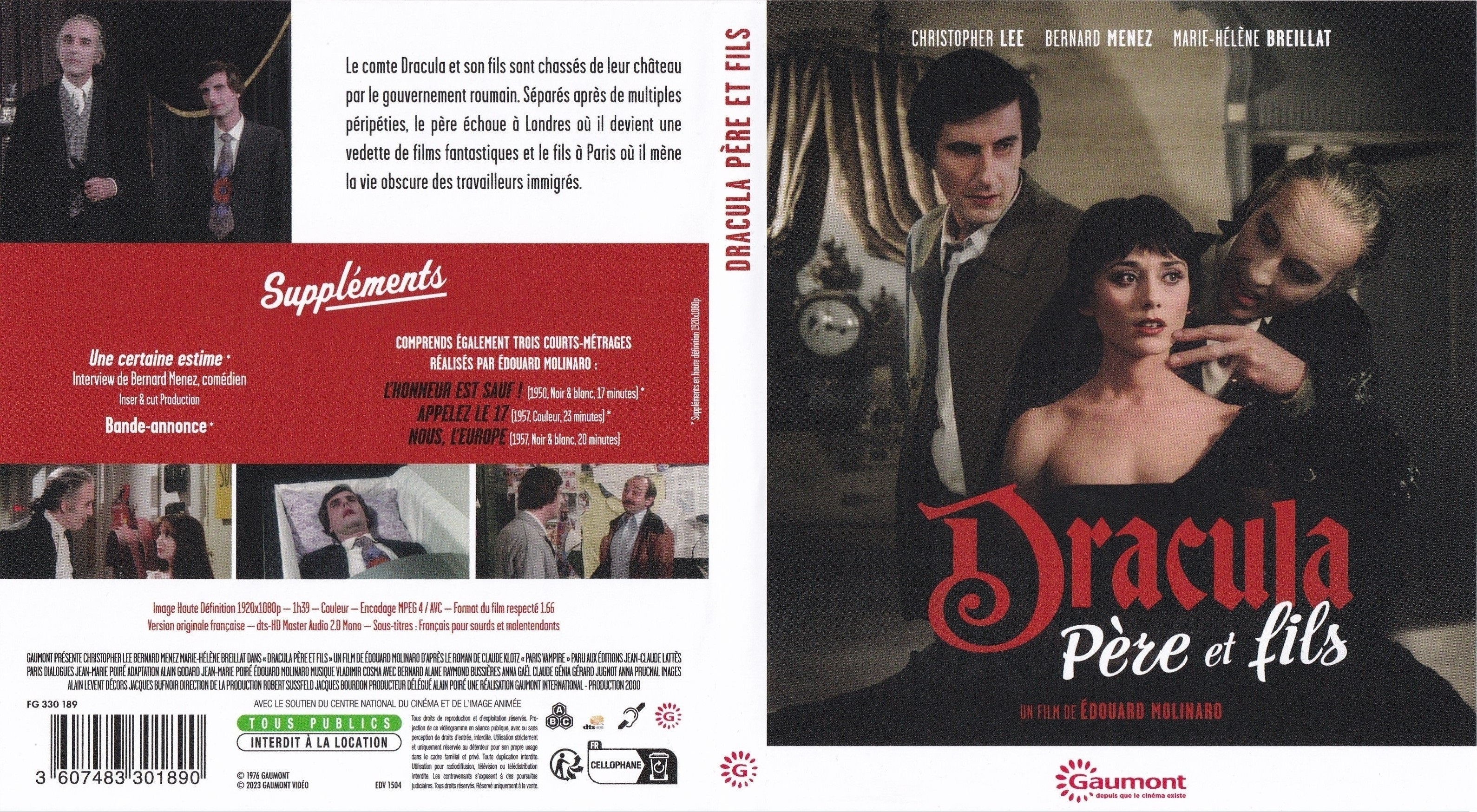 Jaquette DVD Dracula Pere et Fils (BLU-RAY)