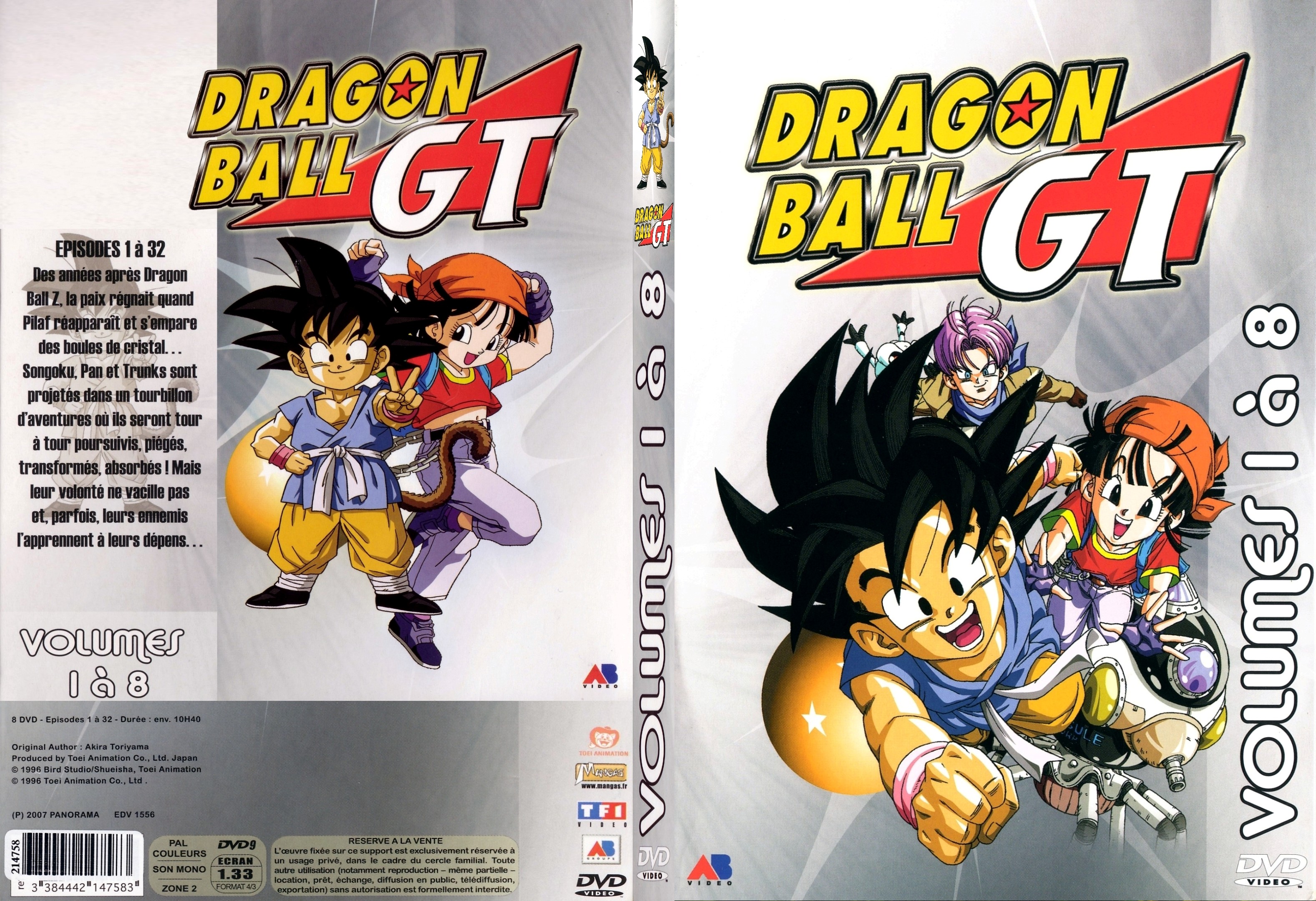 Jaquette Dvd De Dragon Ball Gt Vol 1 à 8 Slim V2 Cinéma Passion