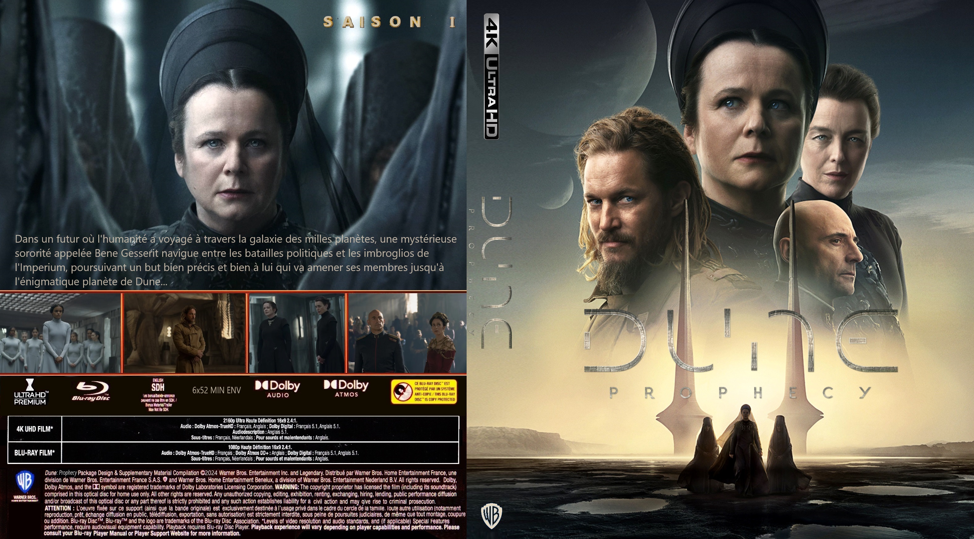 Jaquette DVD Dune Prophecy saison 1 4K custom (BLU-RAY)