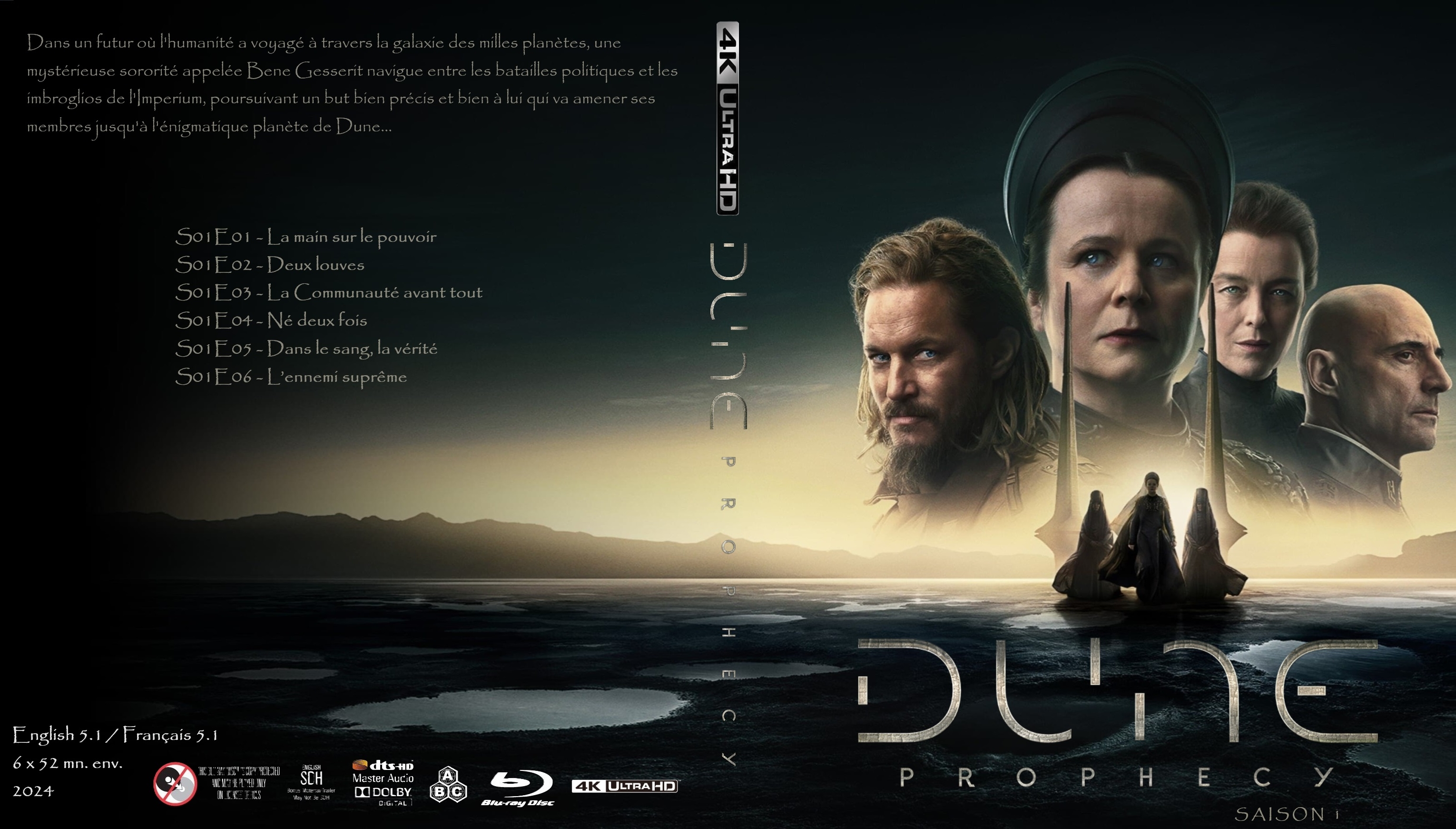 Jaquette DVD Dune Prophecy saison 1 4K custom (BLU-RAY) v2